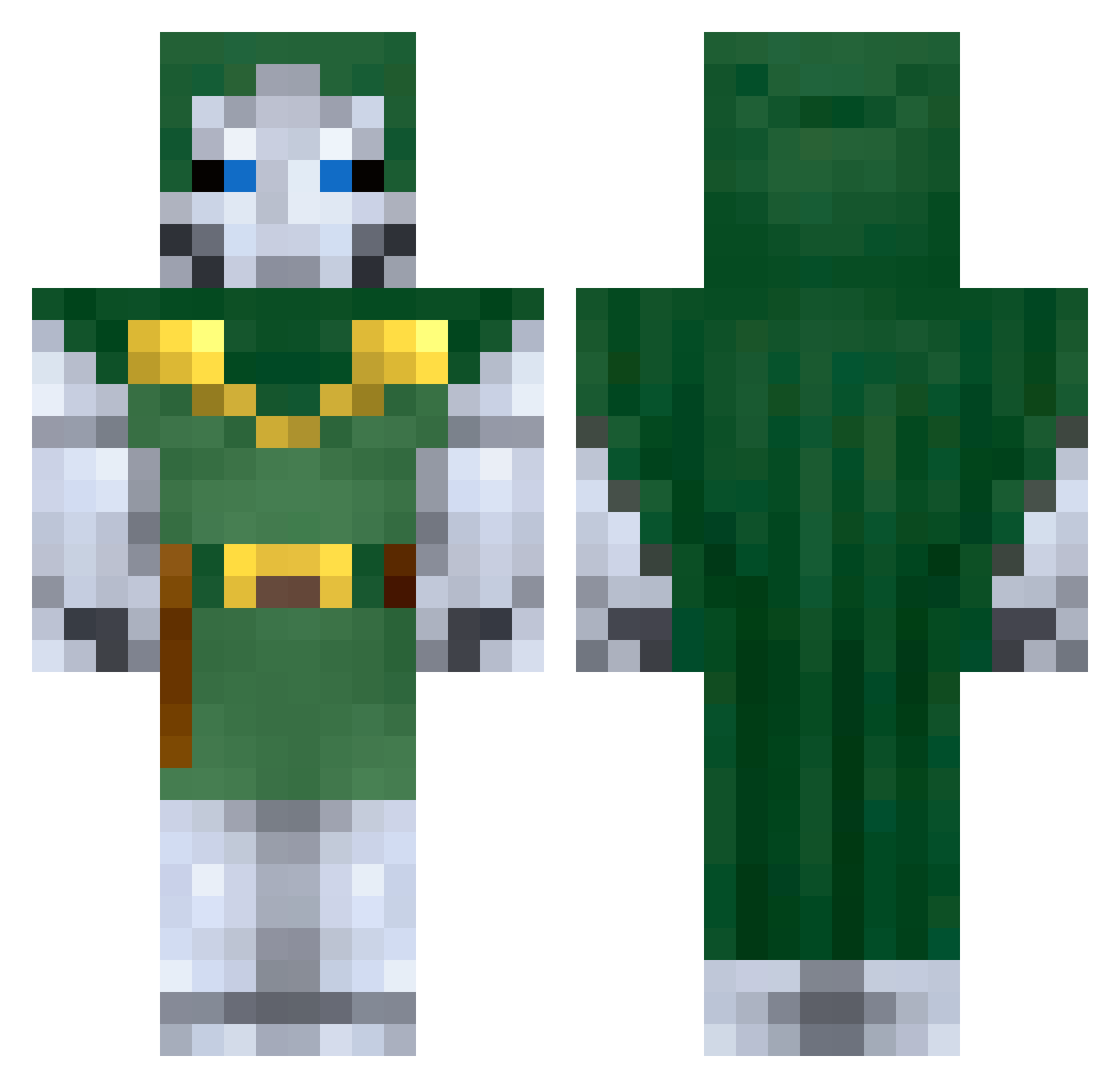 GL_H Minecraft skin, front and back view