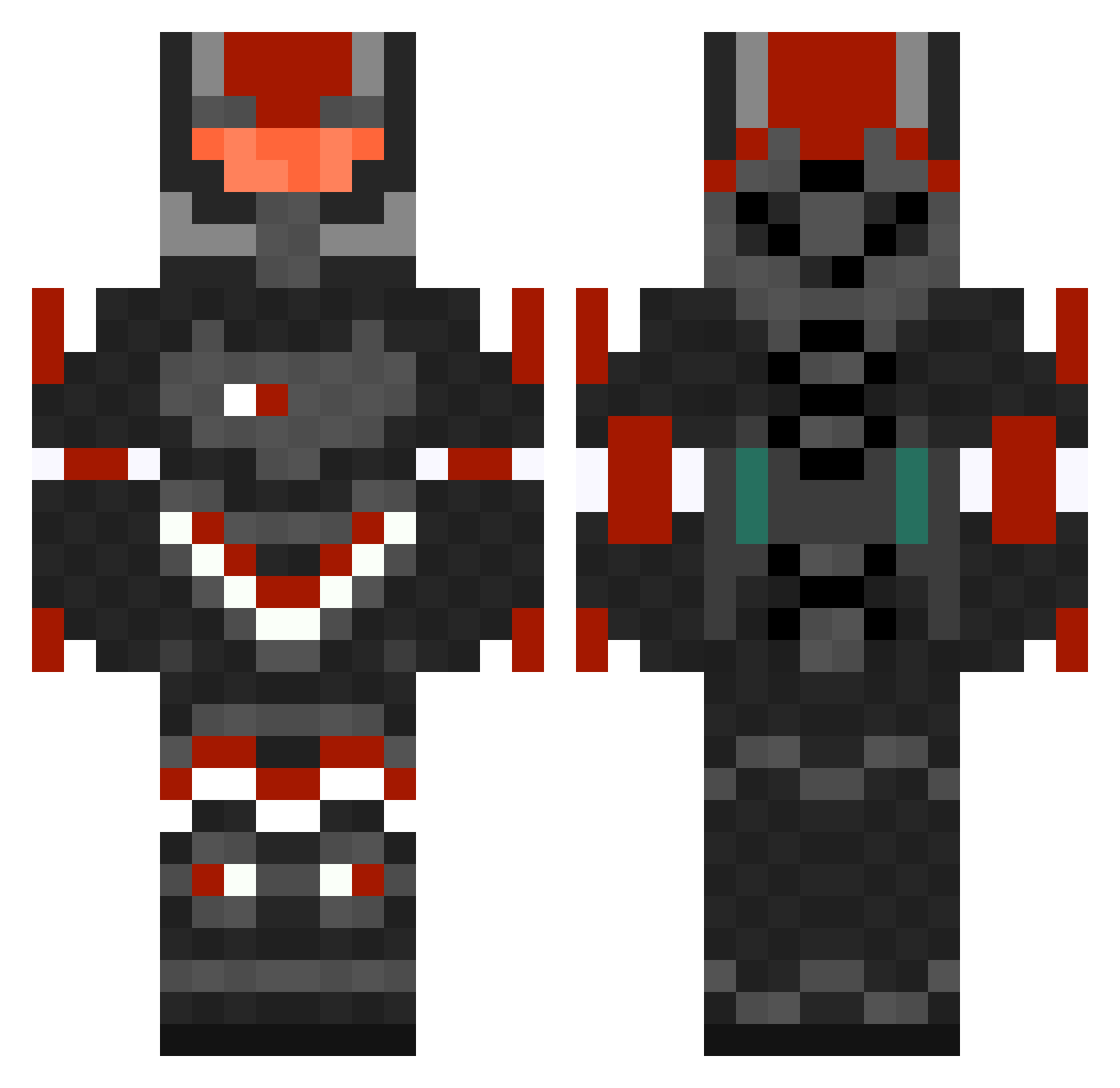 Shih Minecraft skin, front and back view