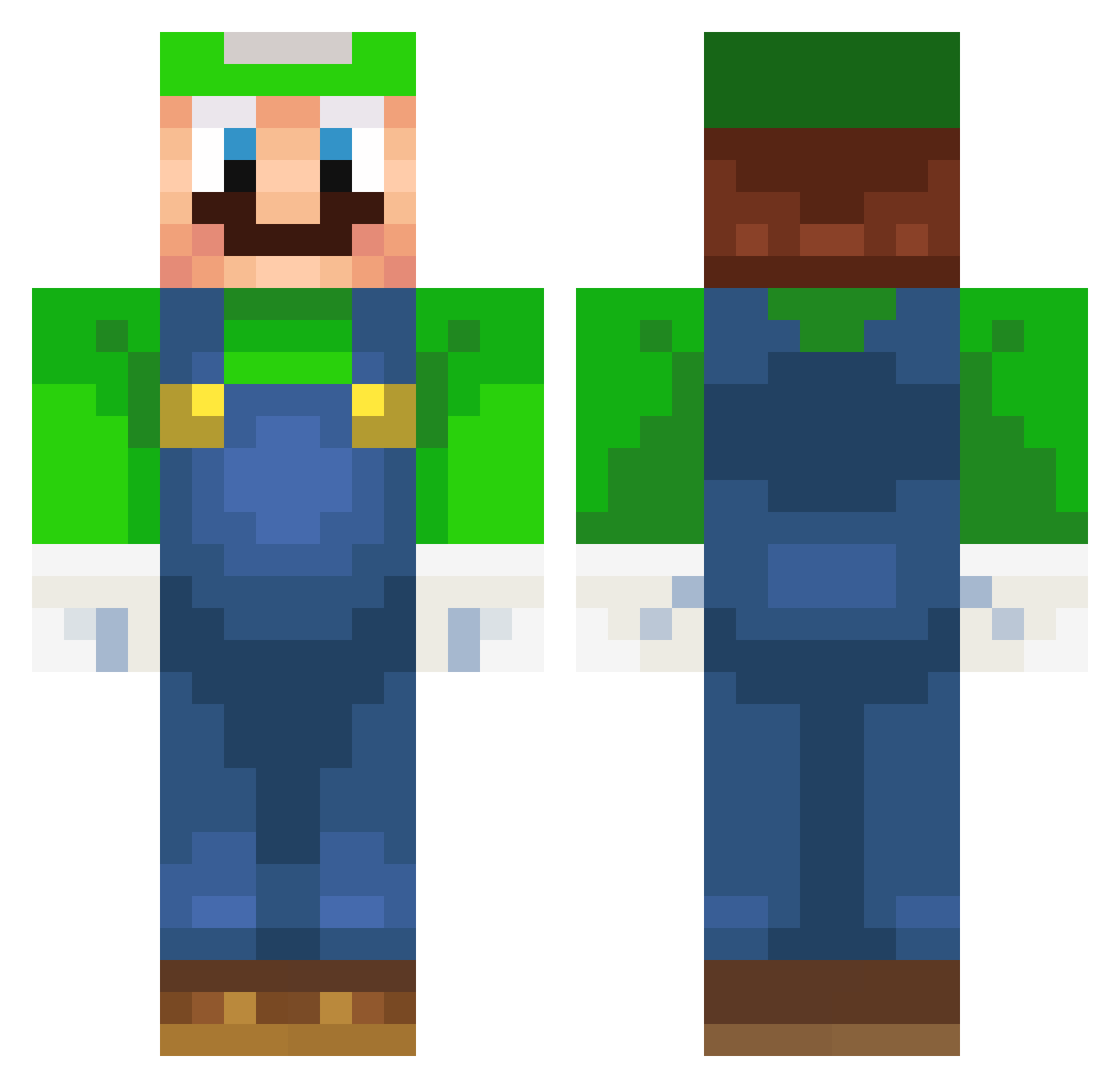 EQPRO Minecraft skin, front and back view