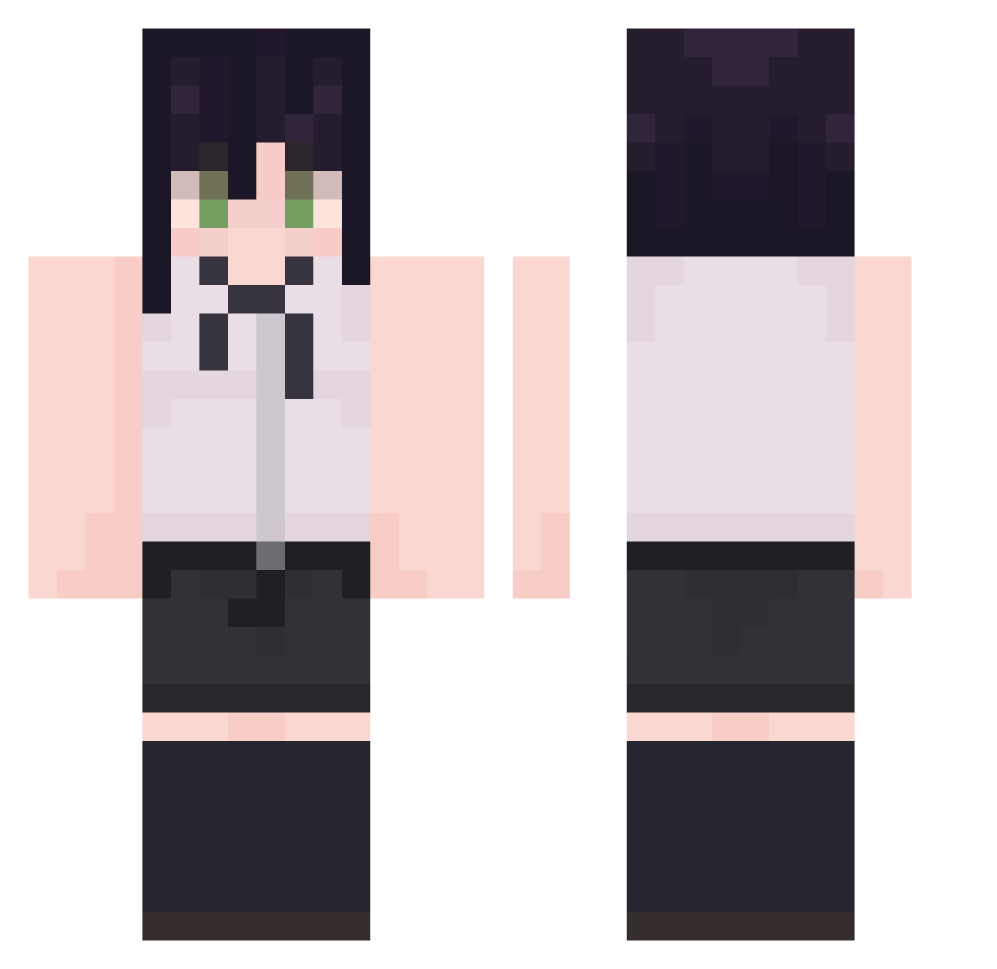 yourmother12312 Minecraft skin, front and back view