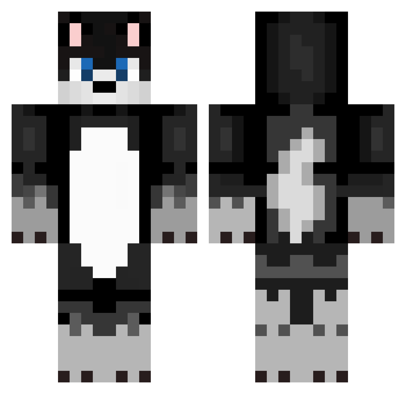 Michiel285 Minecraft skin, front and back view