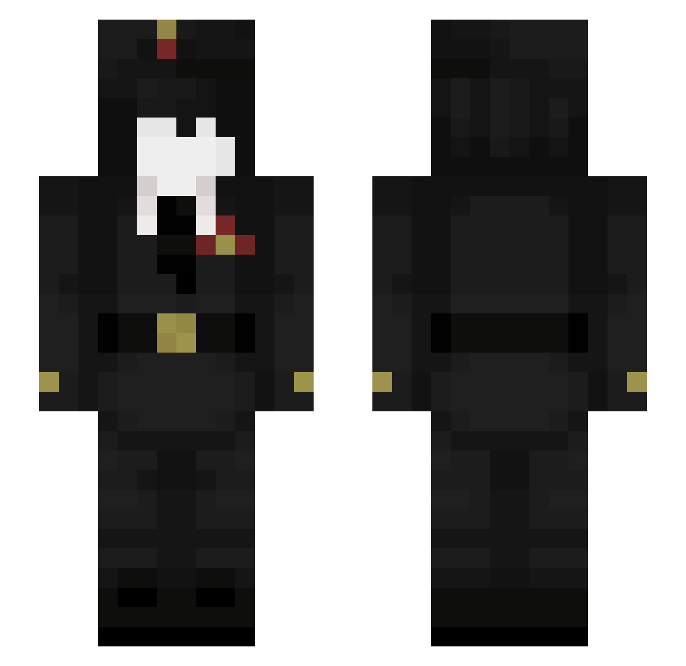 zzzibo Minecraft skin, front and back view