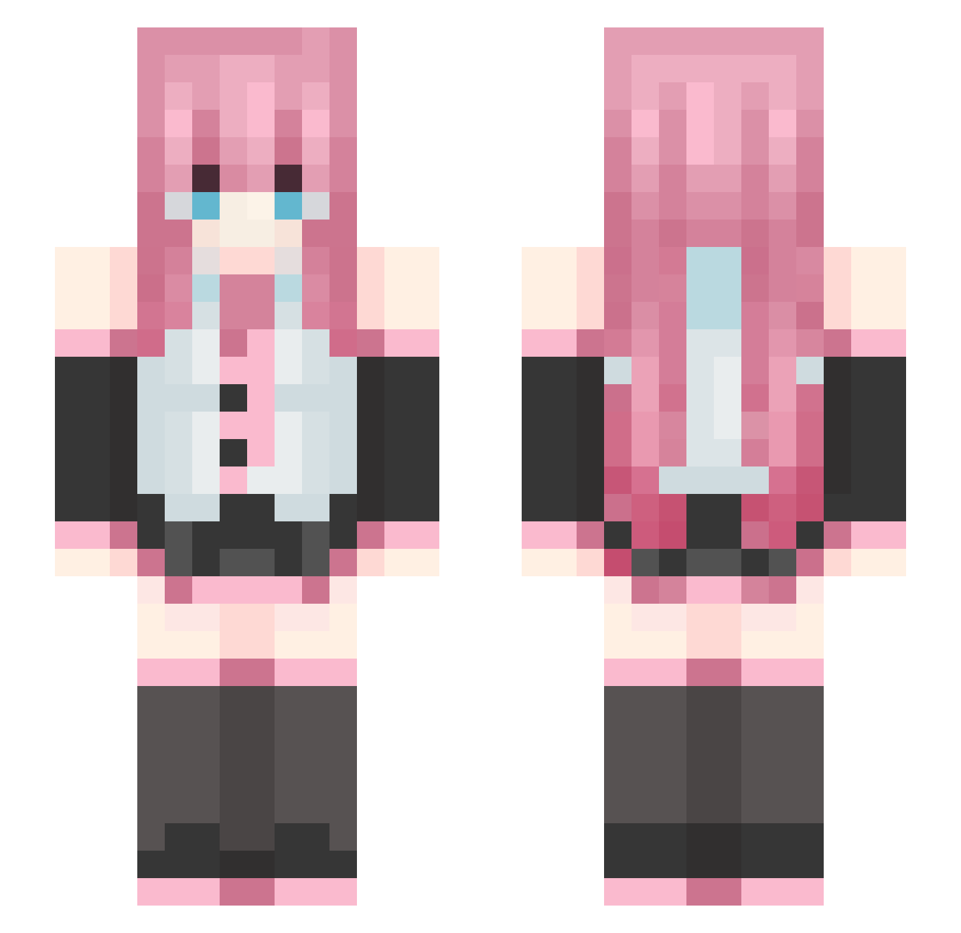 _Deqth_ Minecraft skin, front and back view