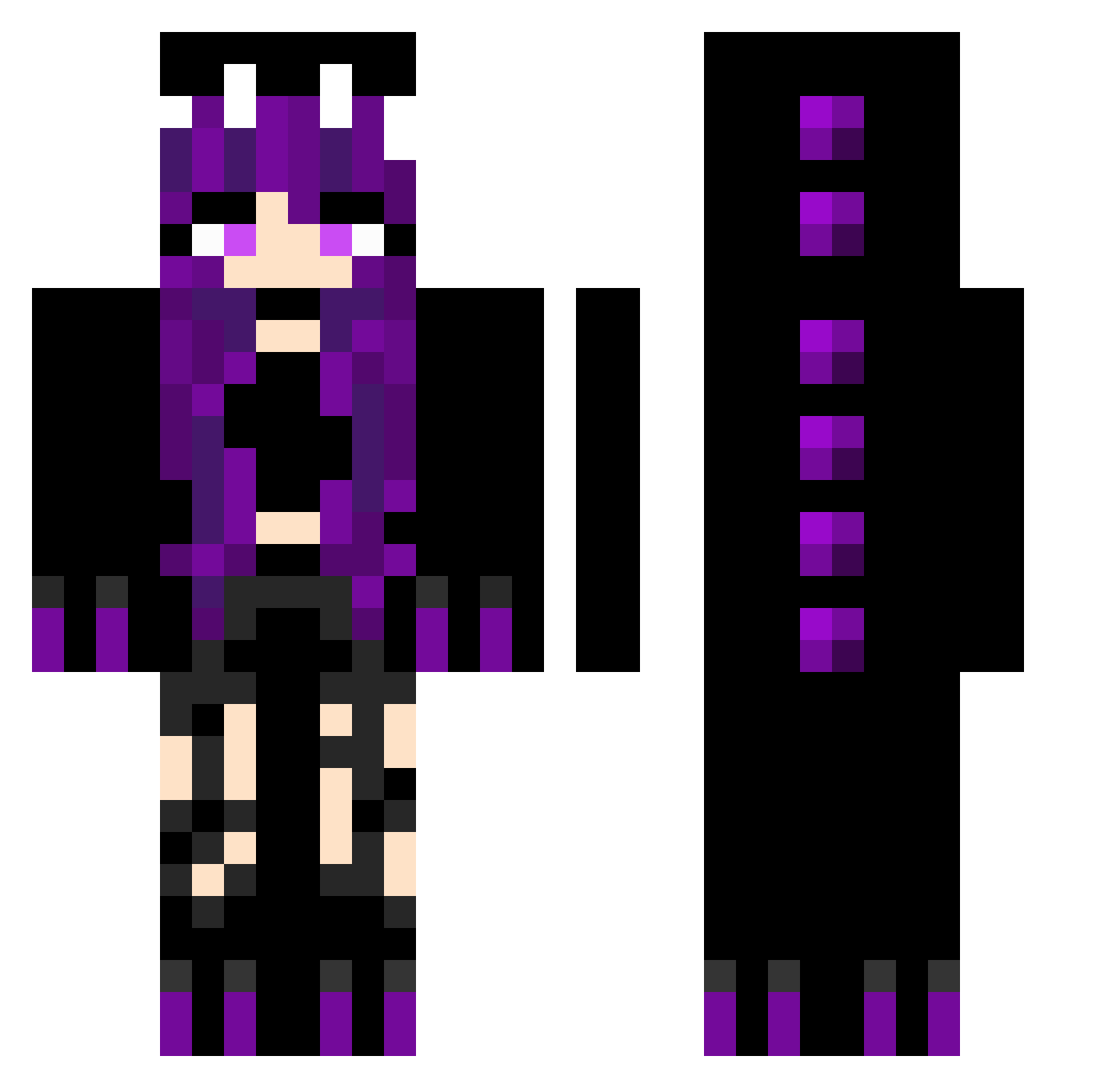 nicnacpattywack Minecraft skin, front and back view