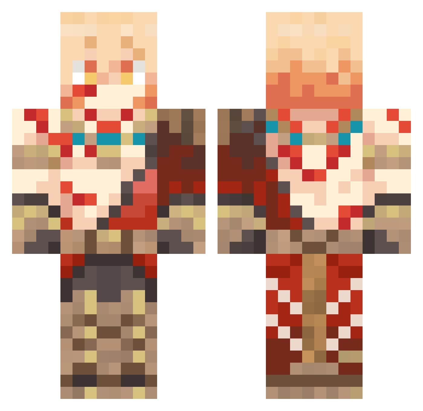 licser Minecraft skin, front and back view