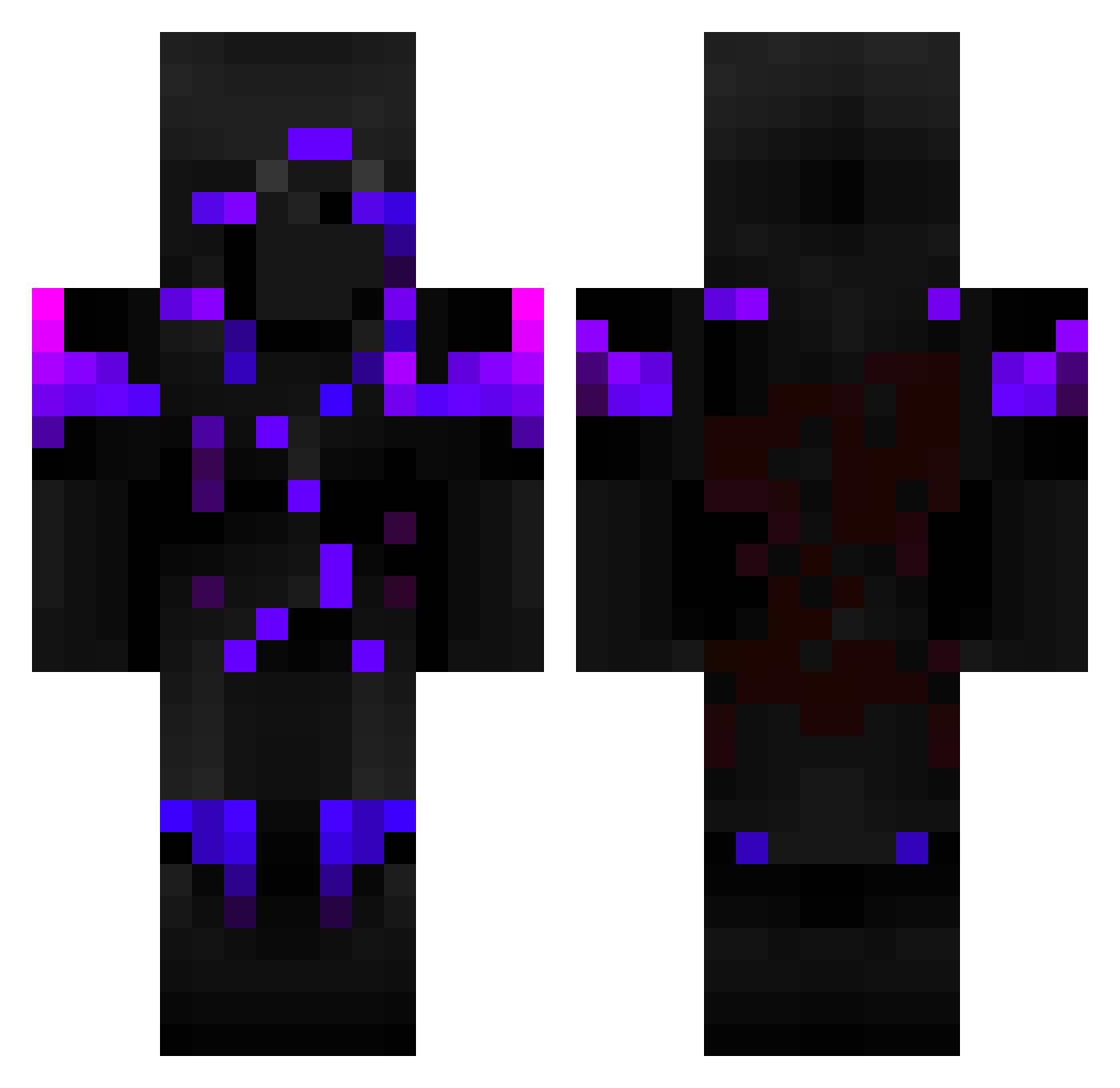 VagaNomad Minecraft skin, front and back view