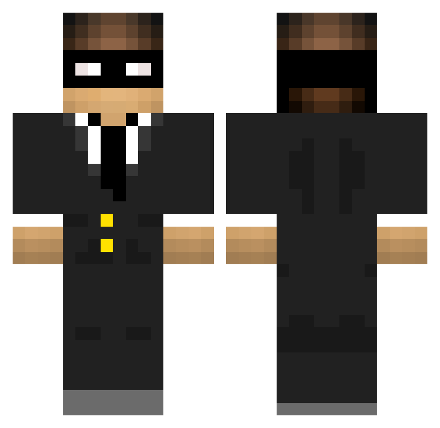 Limbchicken_ Minecraft skin, front and back view