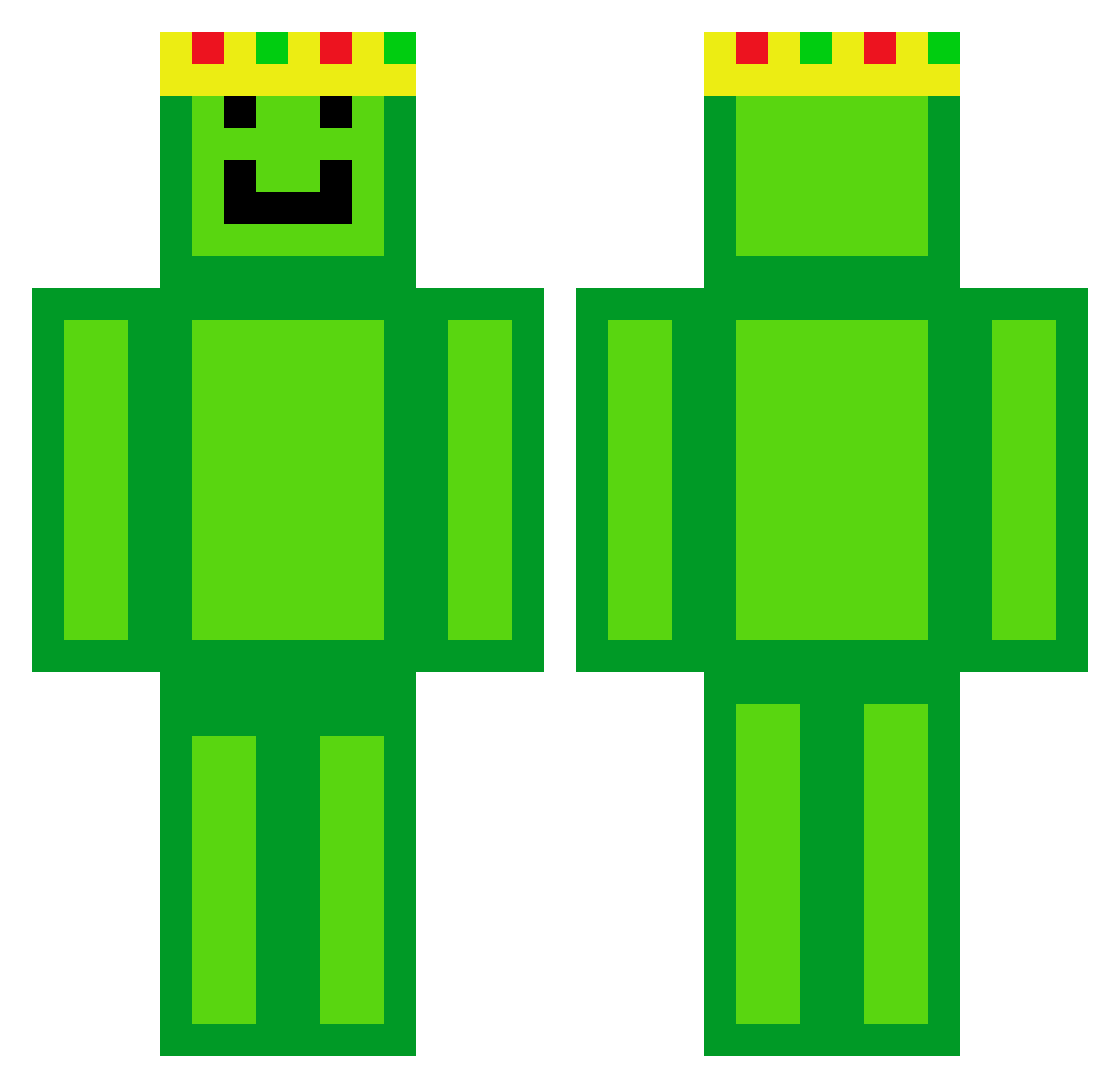 GUBBI_31 Minecraft skin, front and back view