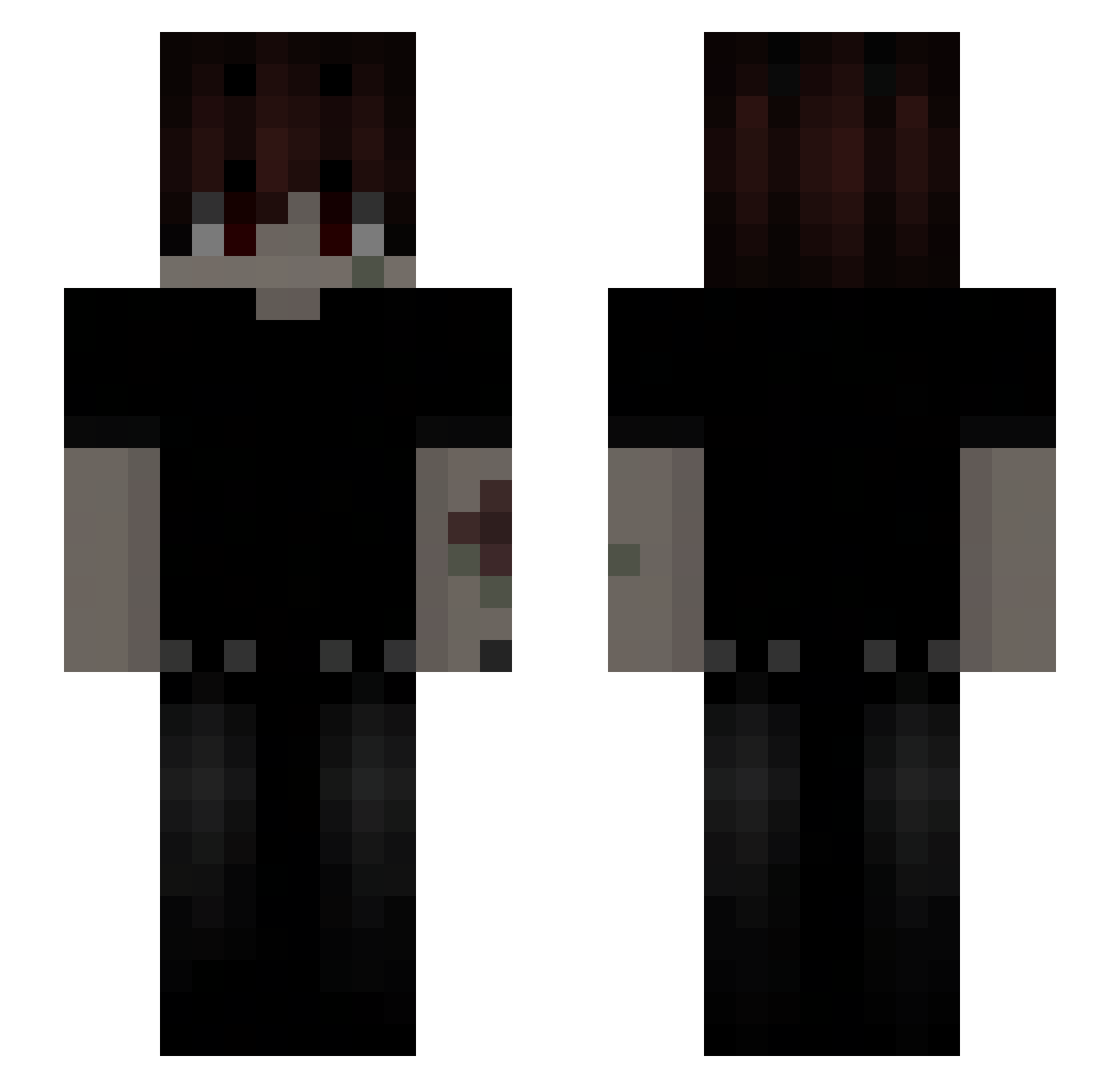 lokomotyw Minecraft skin, front and back view