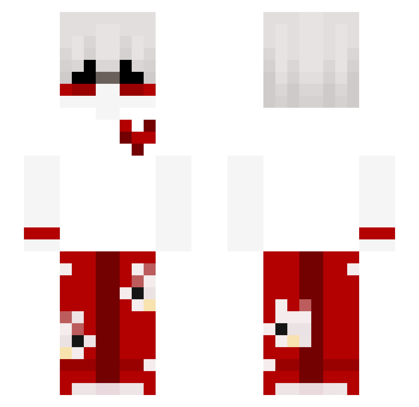 W4ff13zZZ Minecraft skin, front and back view