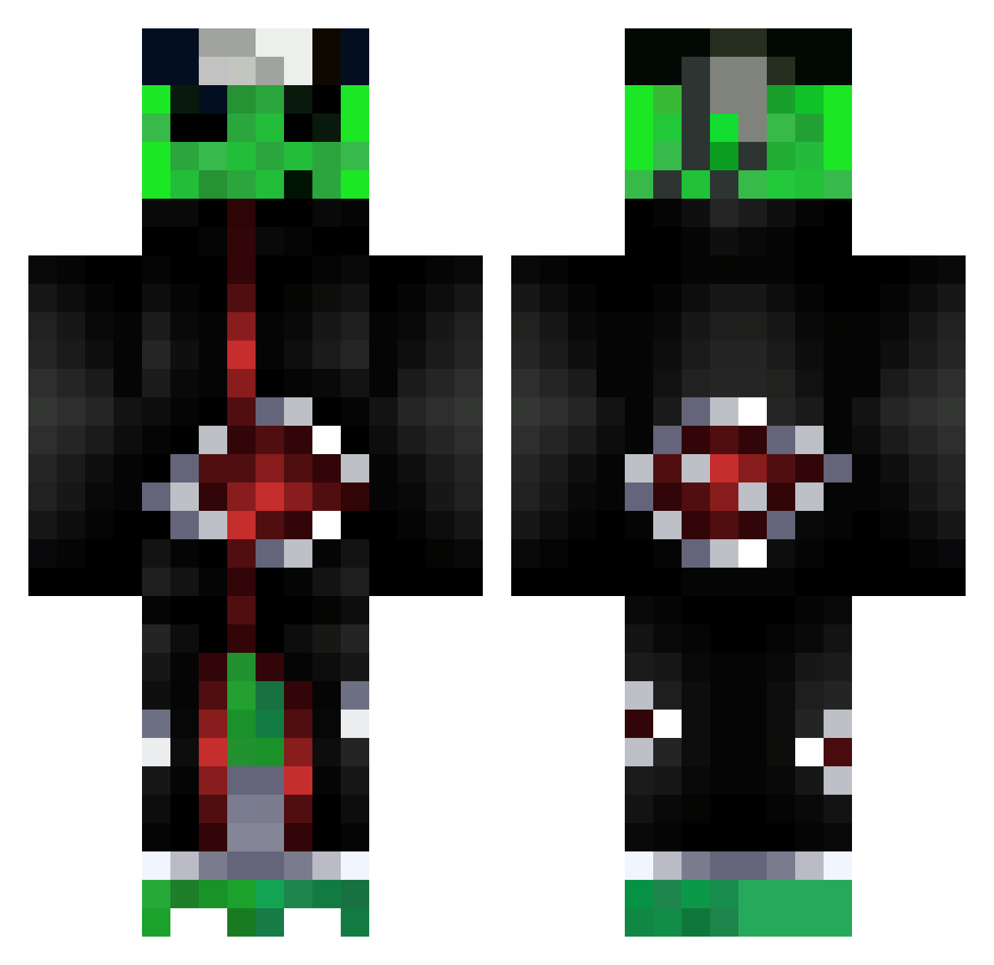 LockedSoul22 Minecraft skin, front and back view