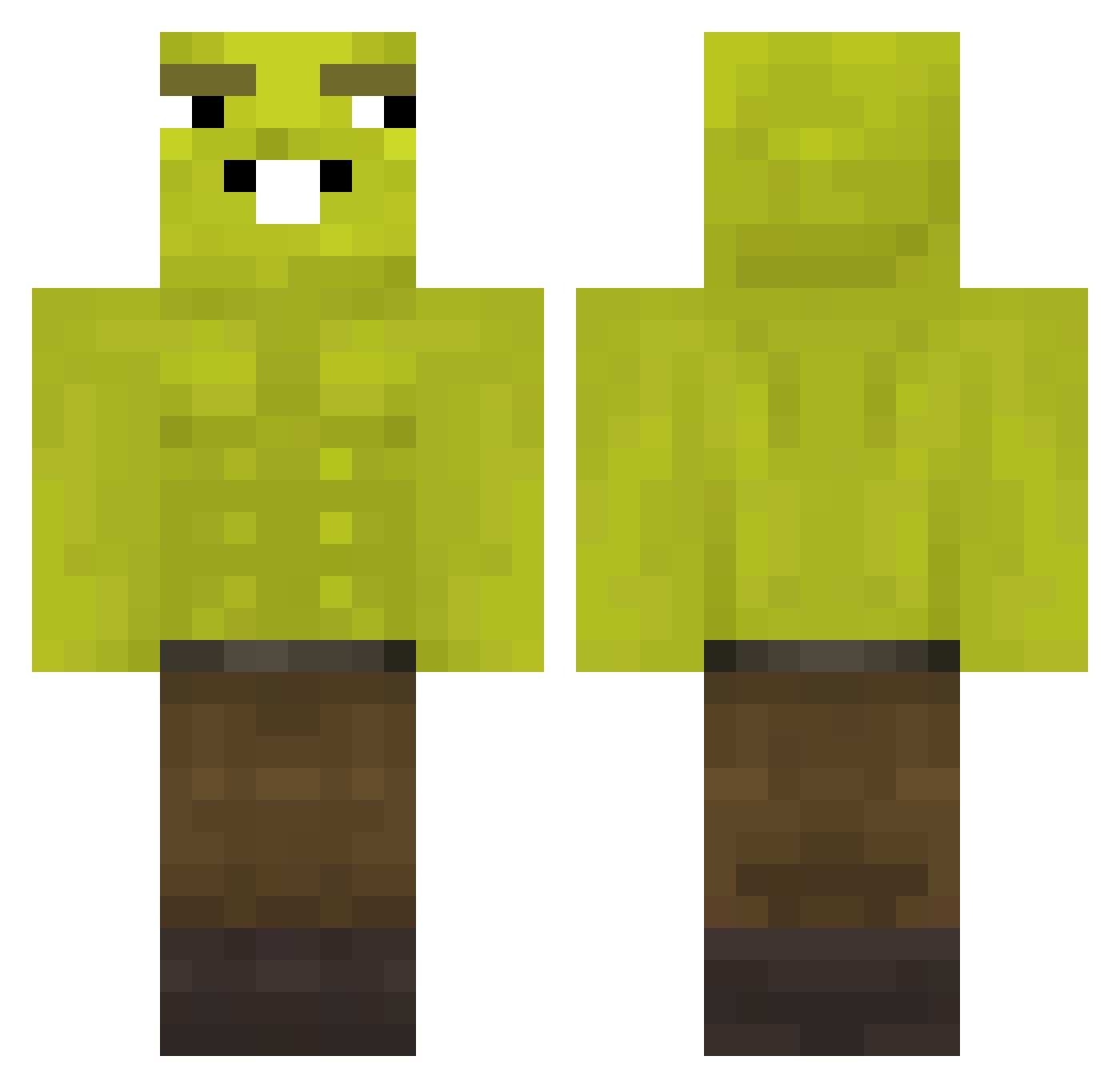 0hioMrbeast Minecraft skin, front and back view