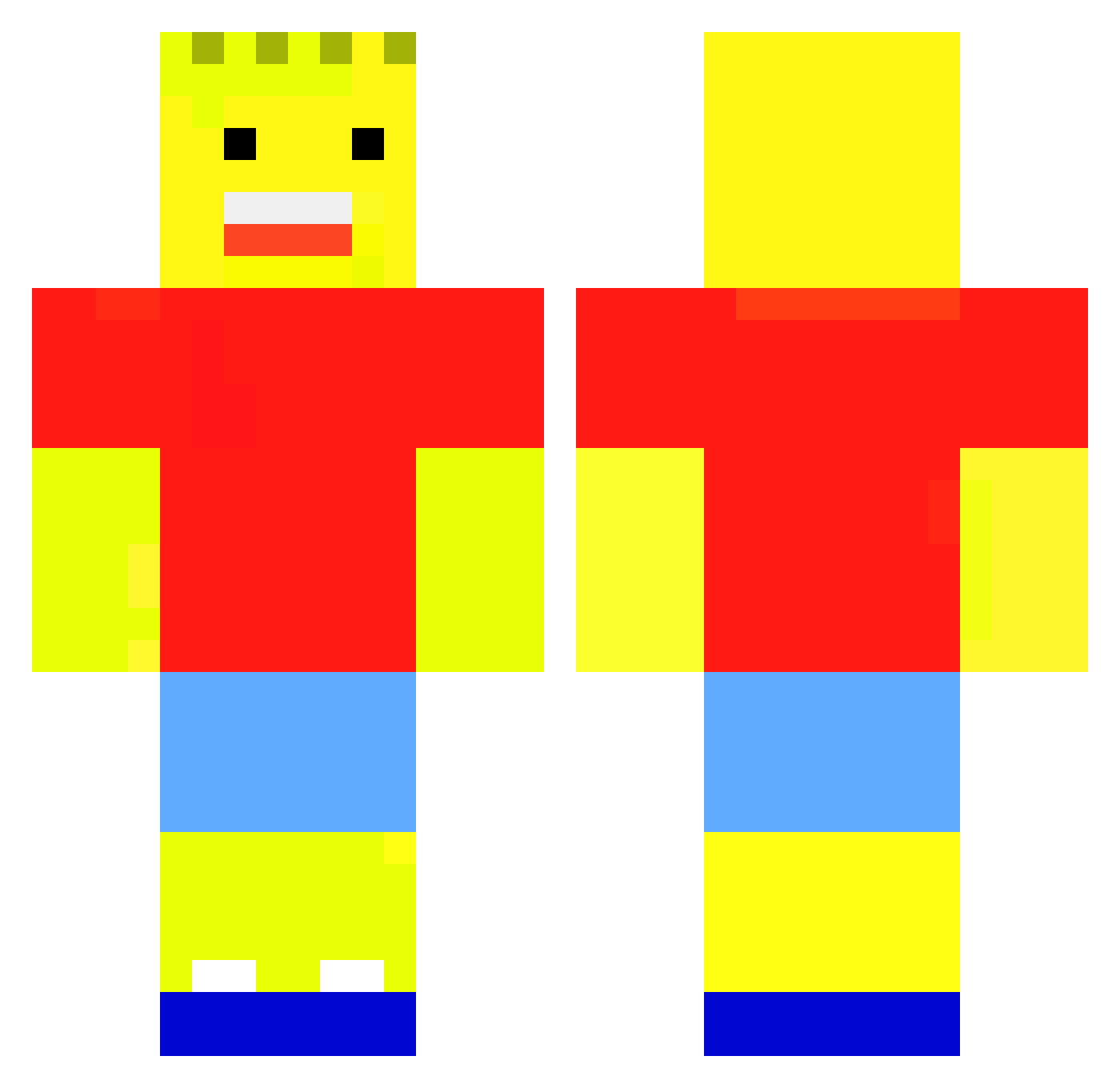 XI_Frost Minecraft skin, front and back view