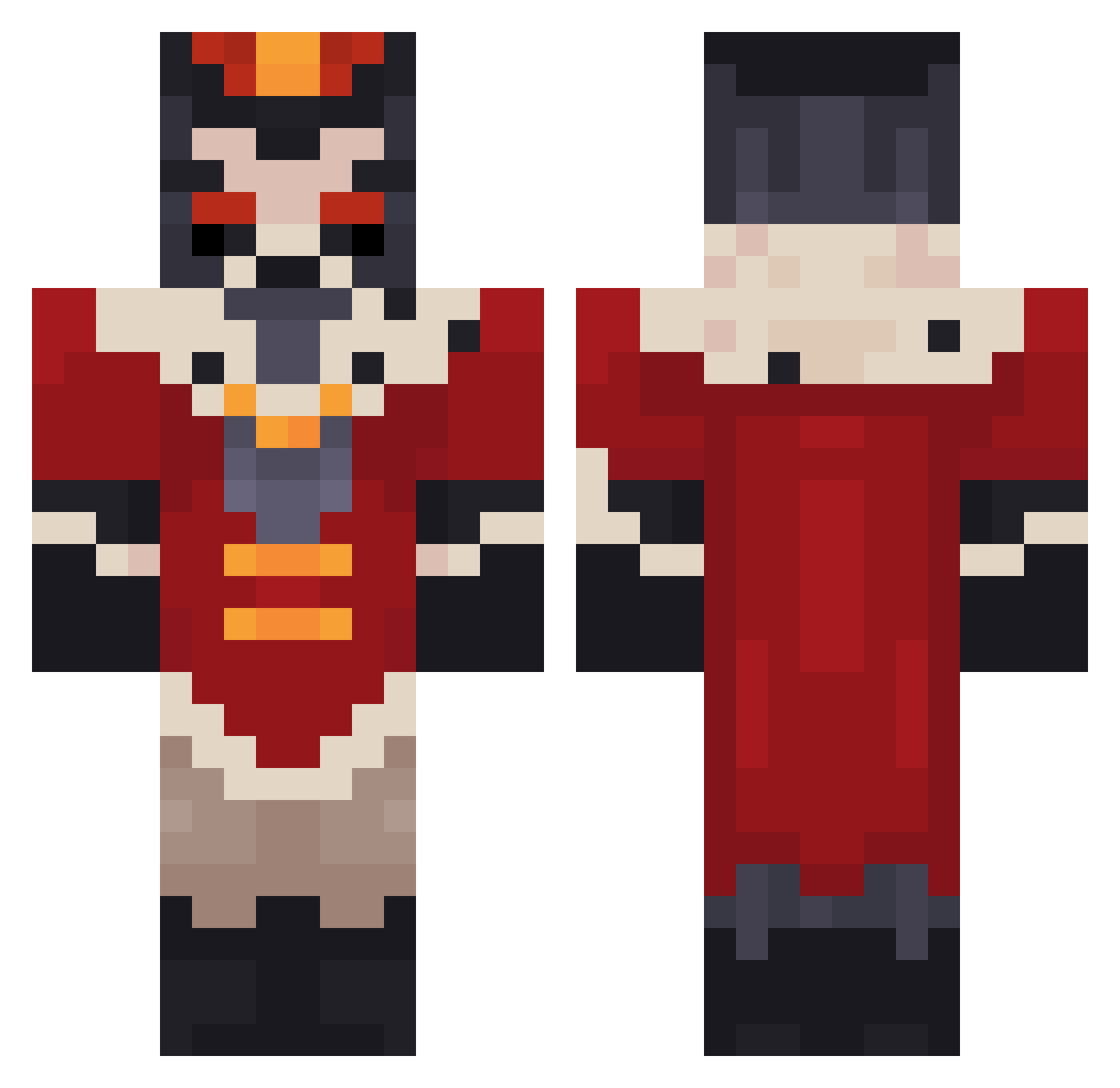 wavvyboii Minecraft skin, front and back view