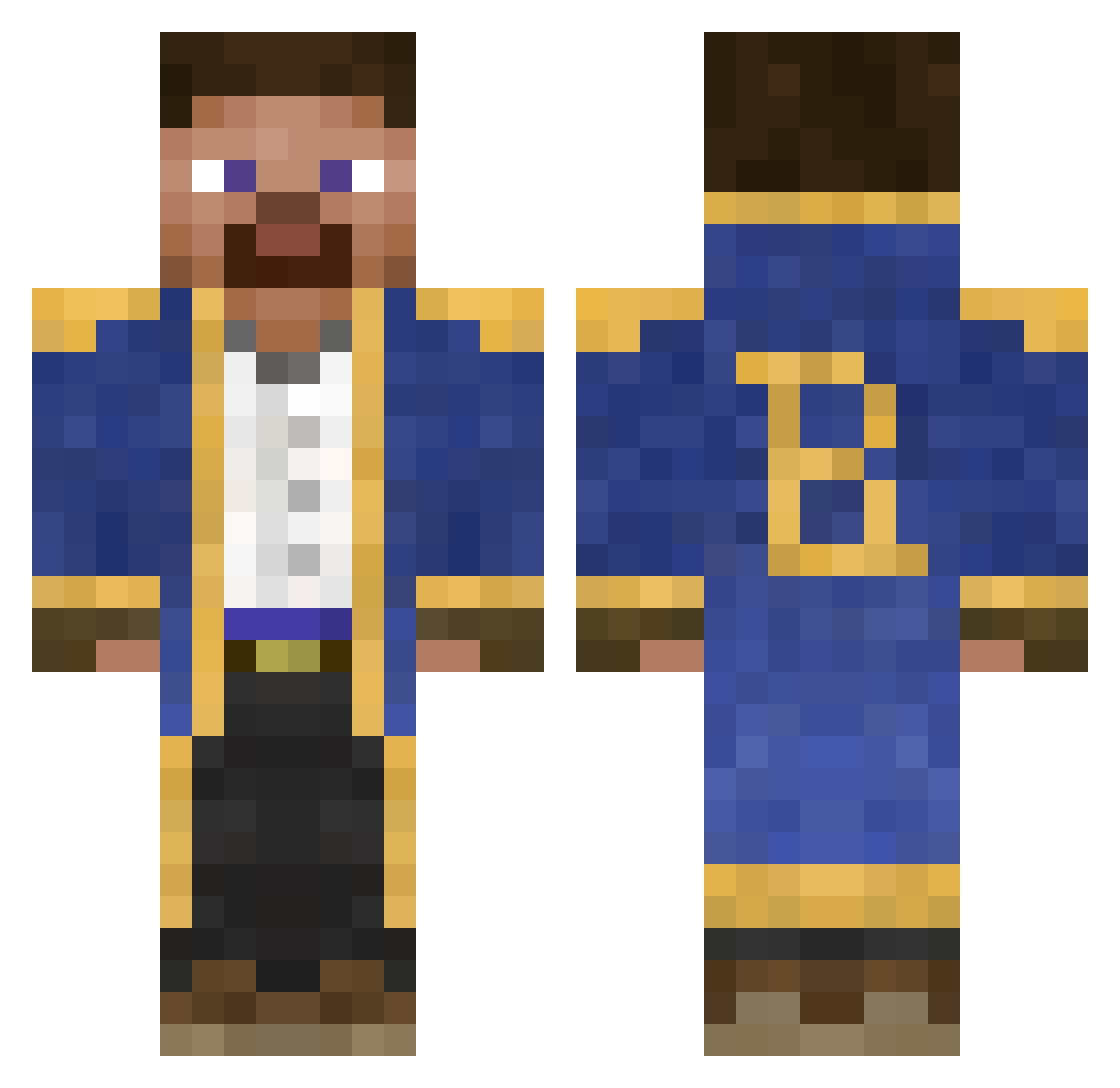 anidakoter Minecraft skin, front and back view
