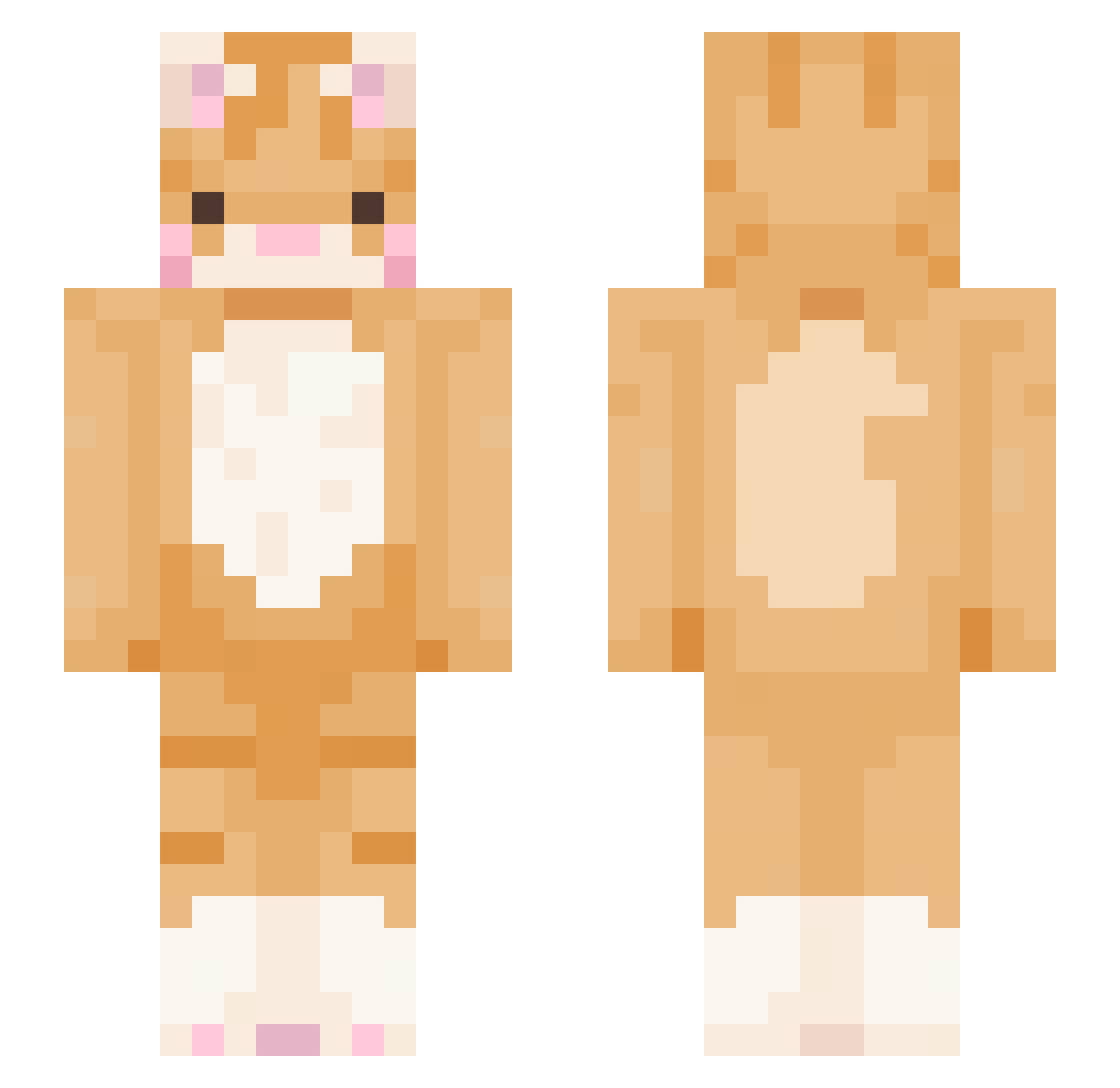 AbbieeWrightt Minecraft skin, front and back view