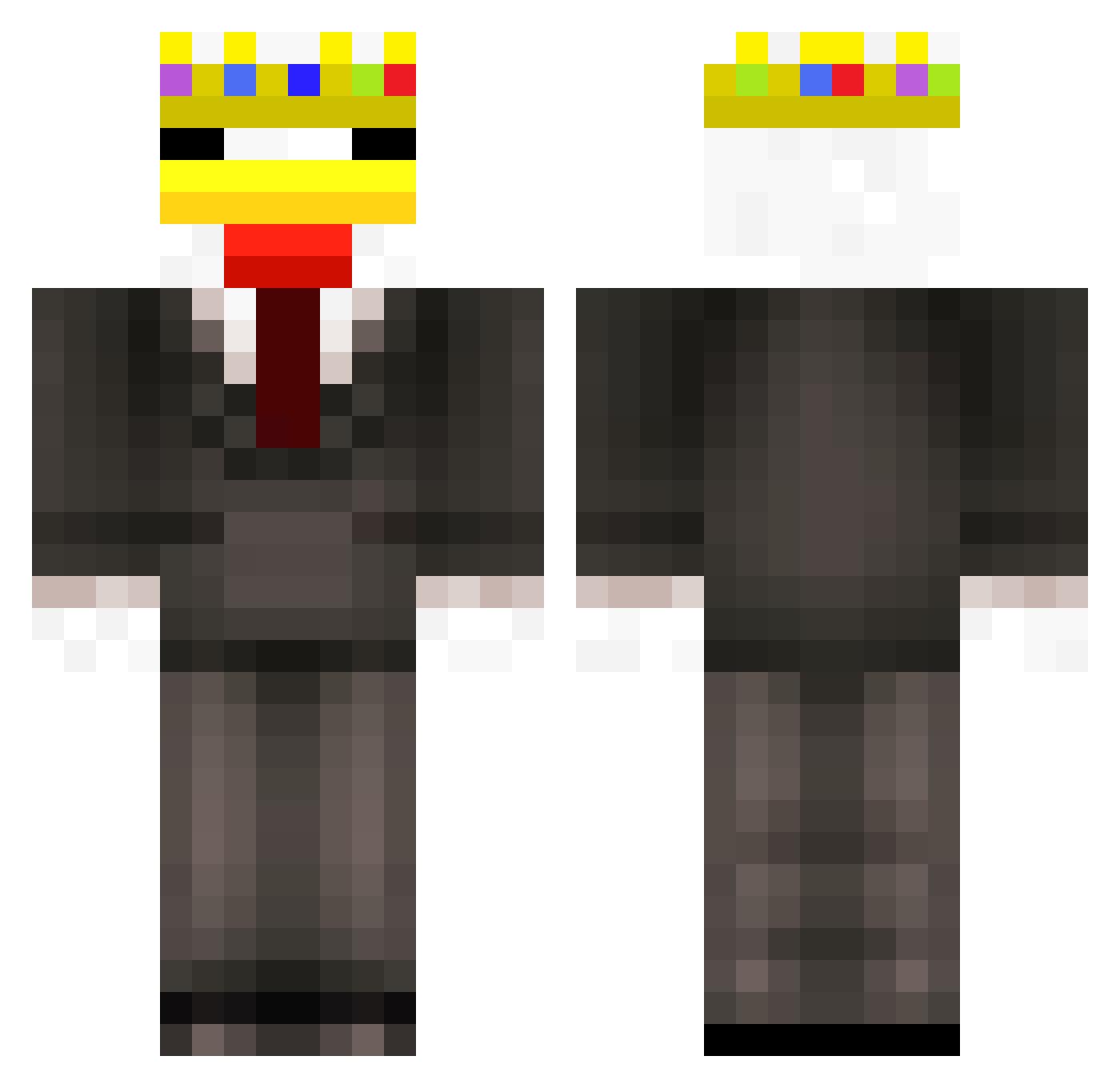 Blockheads05 Minecraft skin, front and back view