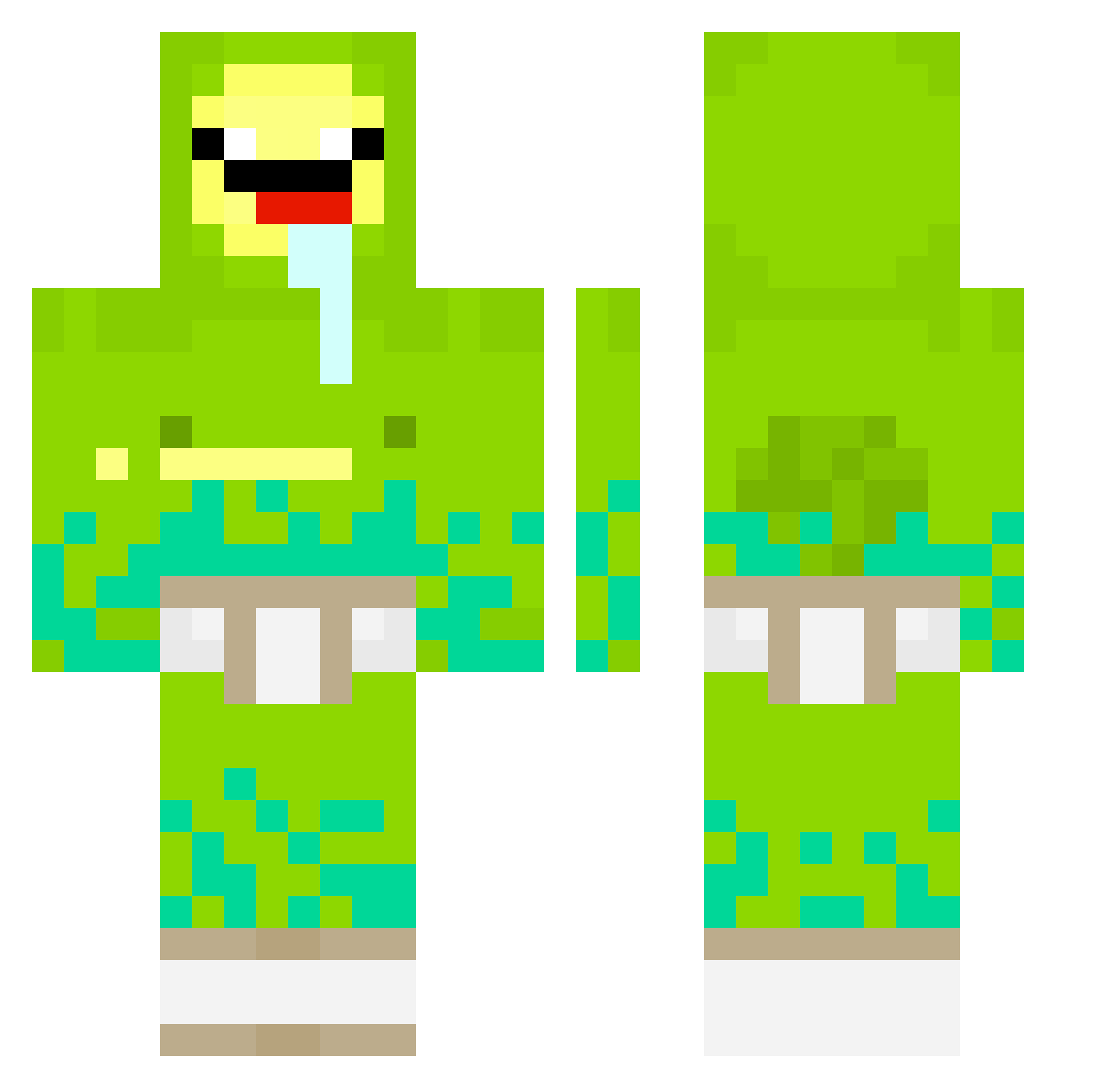 AnAngryBoi Minecraft skin, front and back view