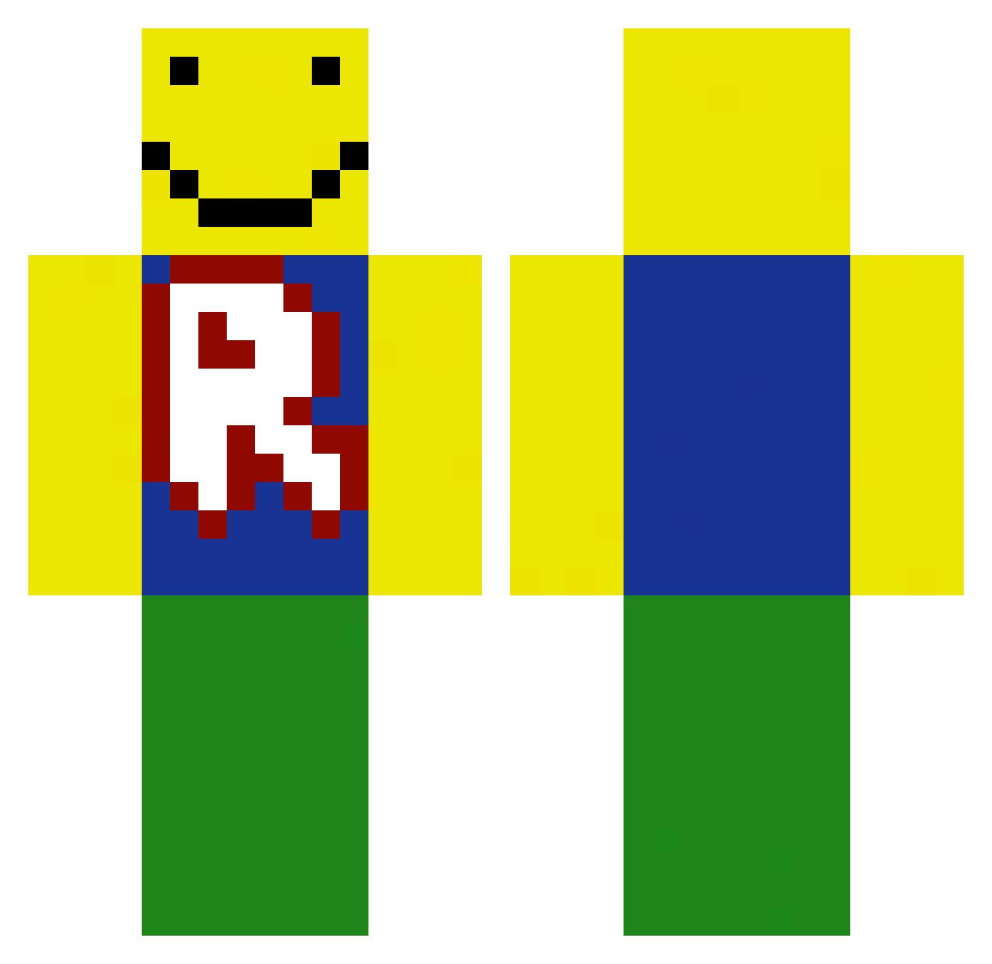 KaitoYaito Minecraft skin, front and back view