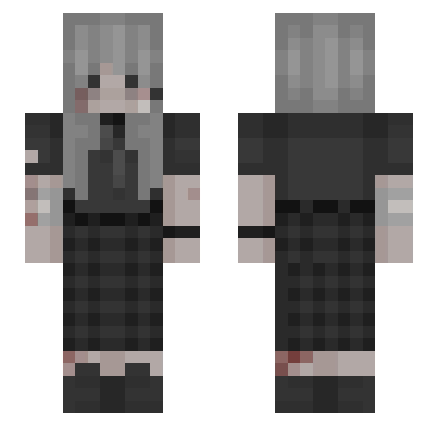 LuxenvBr Minecraft skin, front and back view