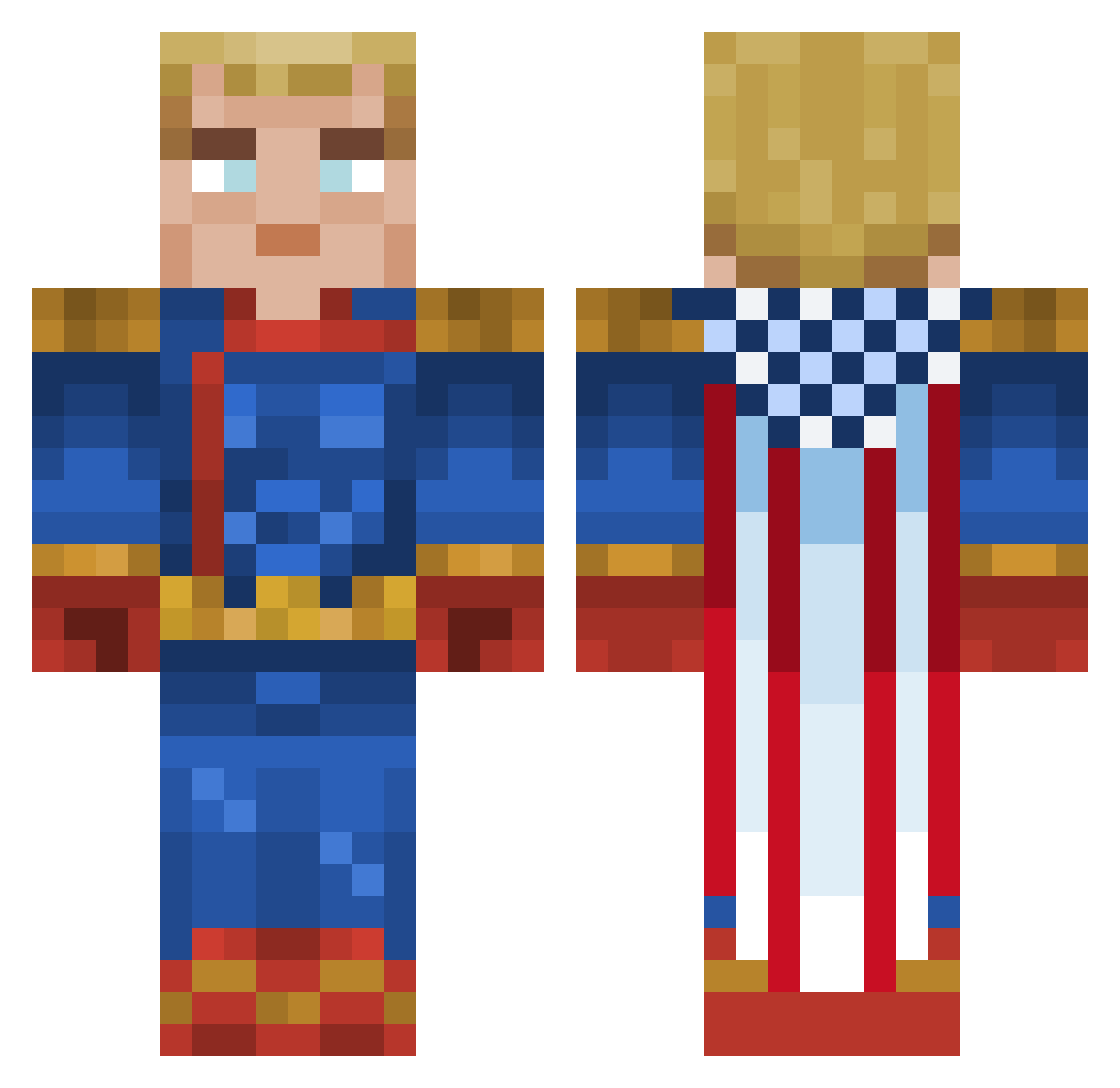 ac_siete Minecraft skin, front and back view
