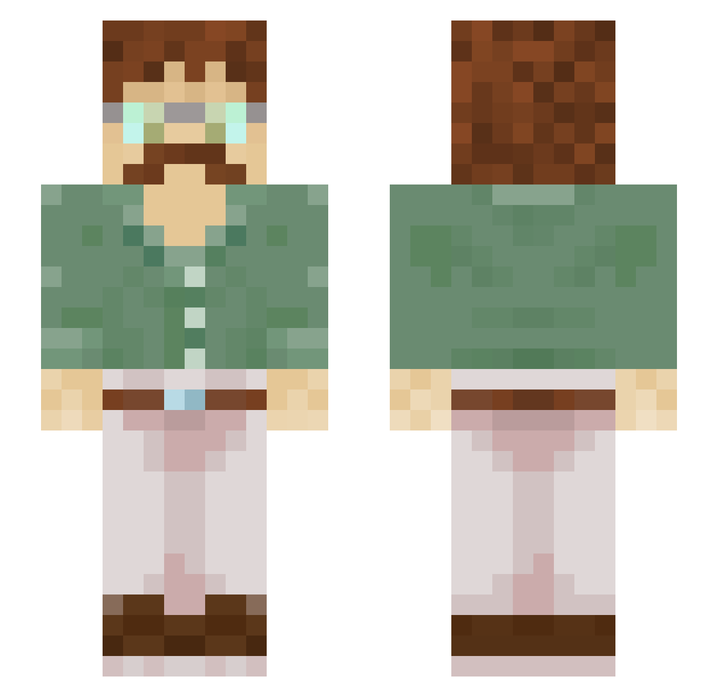 Silk_Fever Minecraft skin, front and back view