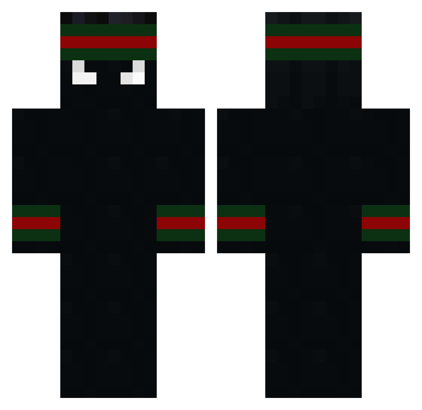 S4BIC Minecraft skin, front and back view