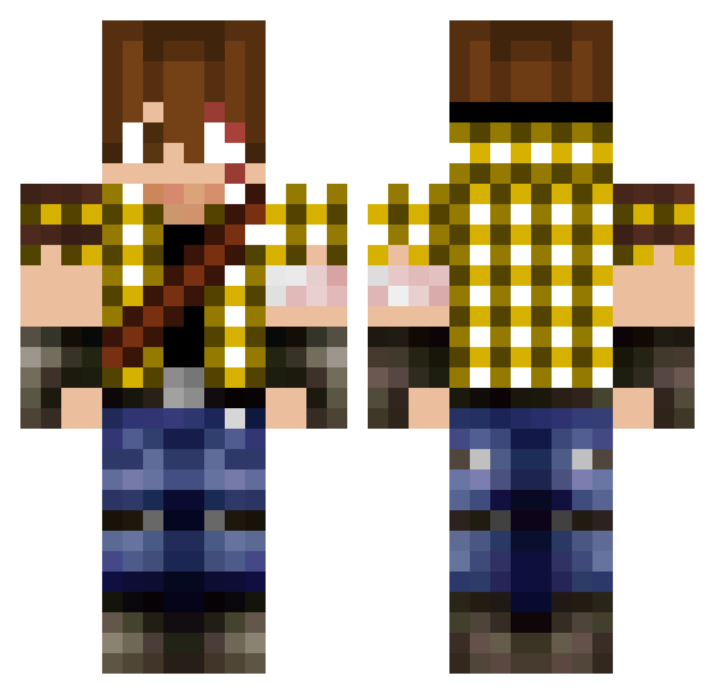 MrInterstellar Minecraft skin, front and back view