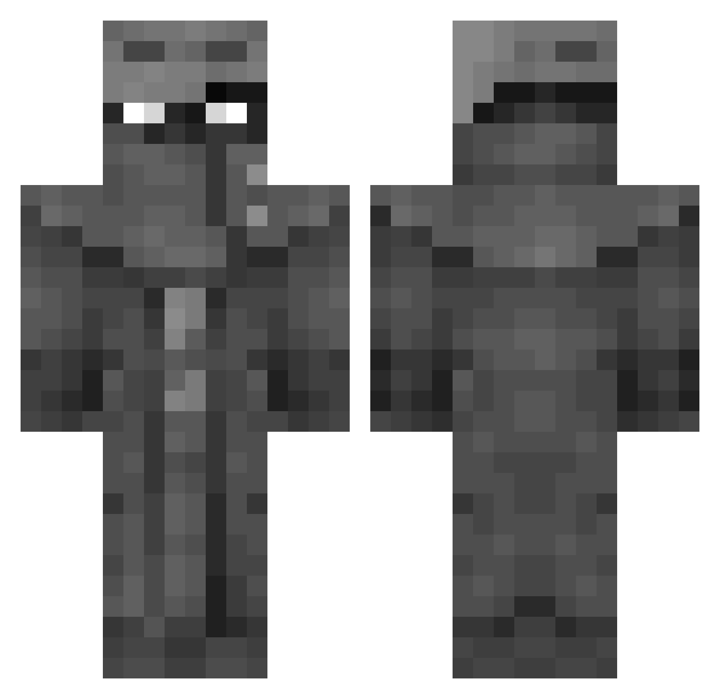 PapiVanWinkle Minecraft skin, front and back view
