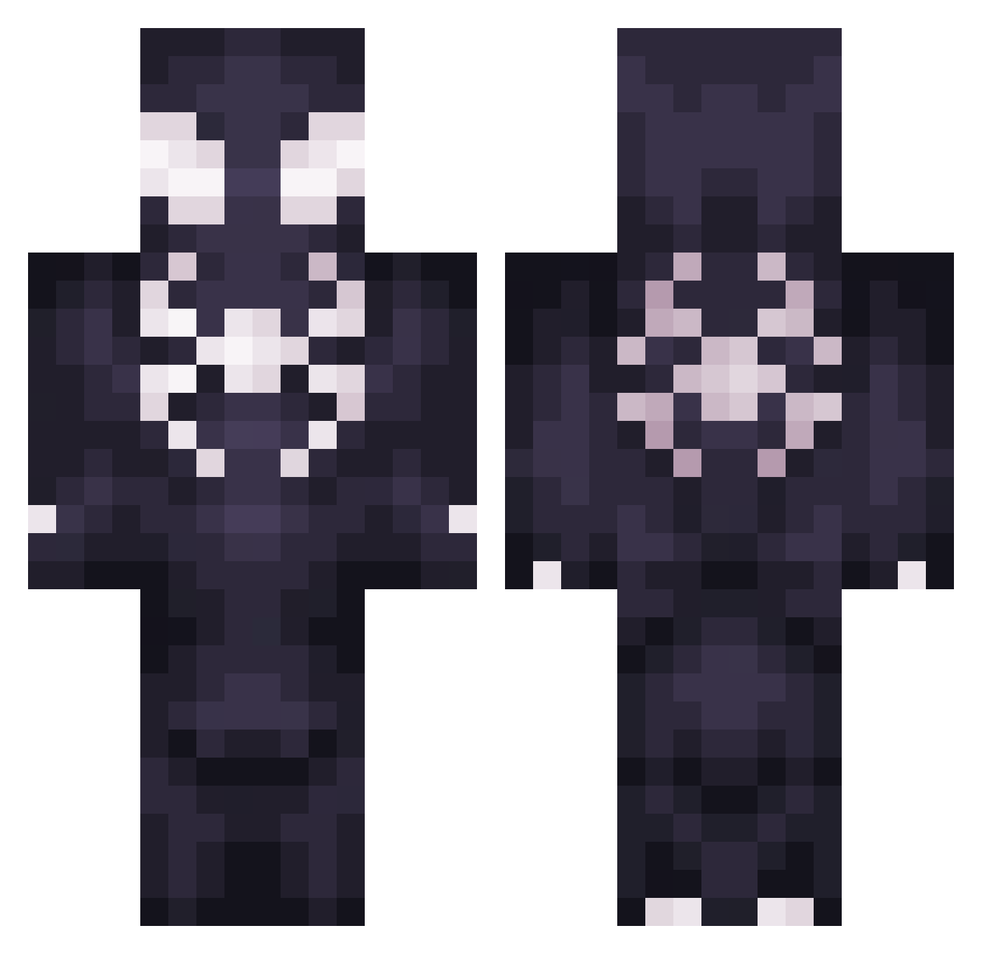 olikmiel Minecraft skin, front and back view