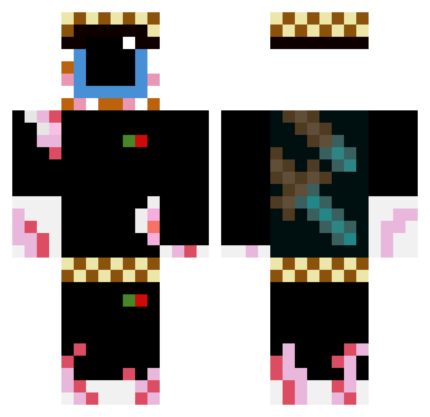 MawinKnaktiet Minecraft skin, front and back view