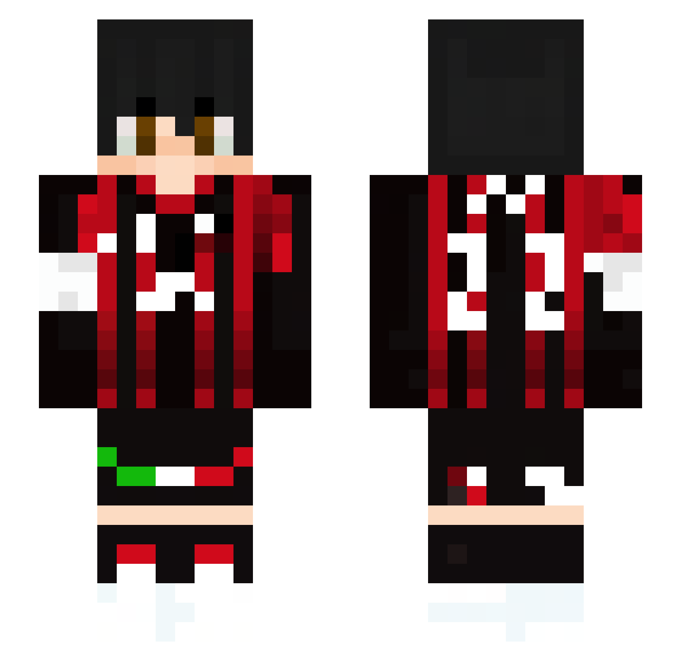 Ka1senn Minecraft skin, front and back view