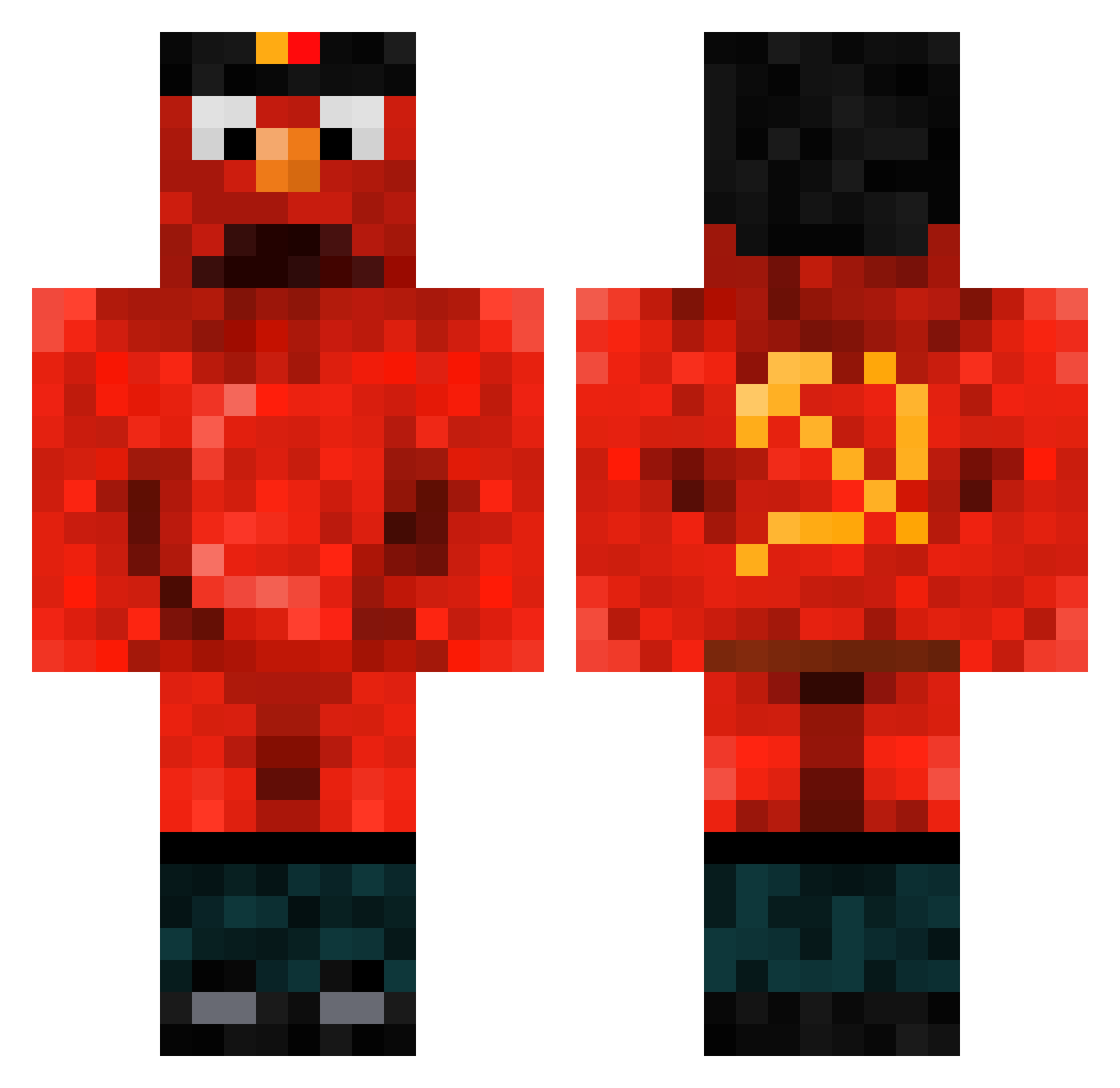 _ItsNimnom_ Minecraft skin, front and back view