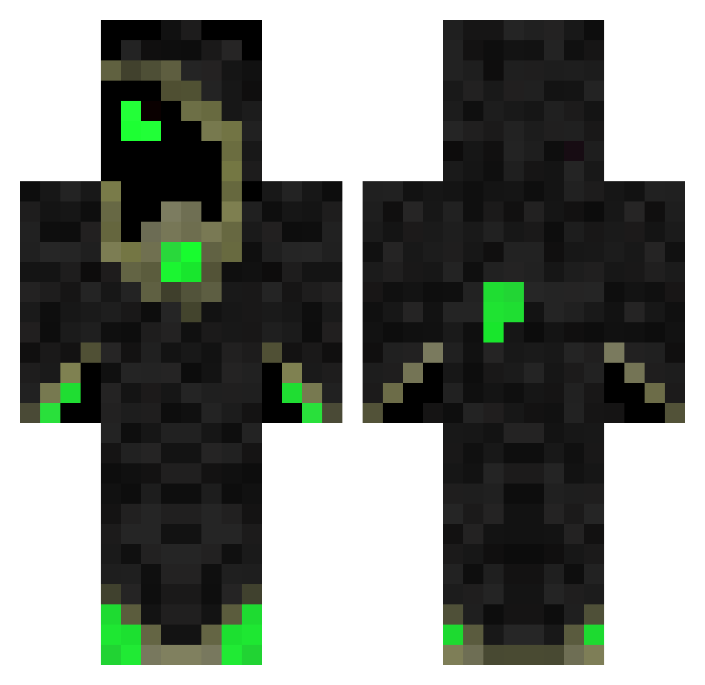 Blue__Diamond Minecraft skin, front and back view