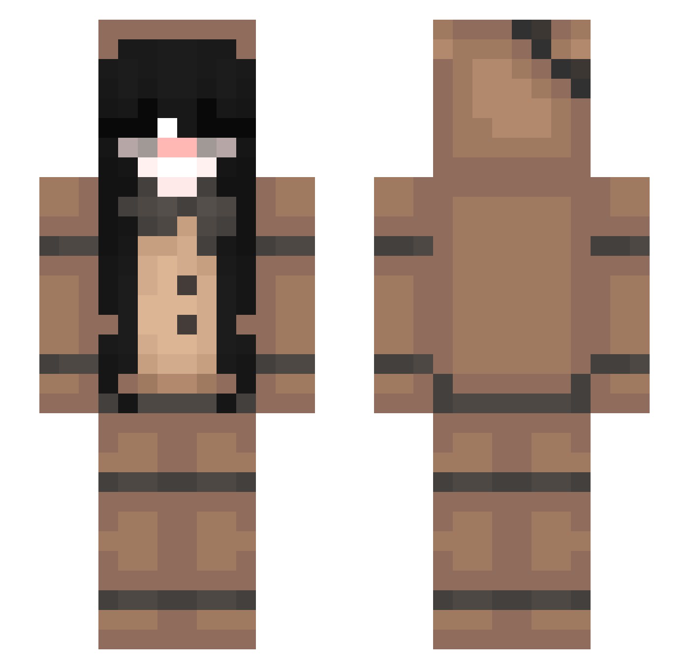bajaablast Minecraft skin, front and back view
