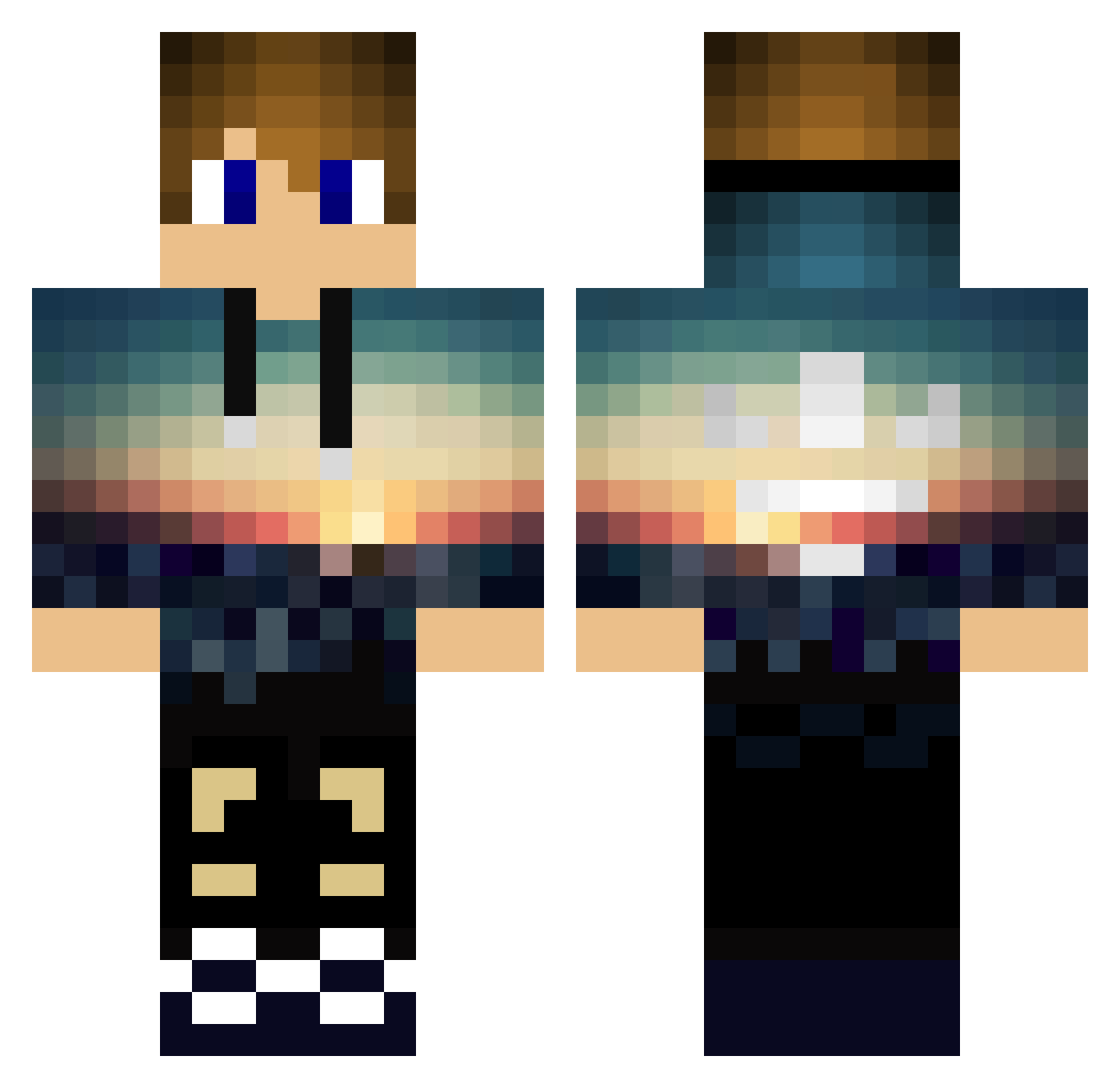 maxcraft54540 Minecraft skin, front and back view