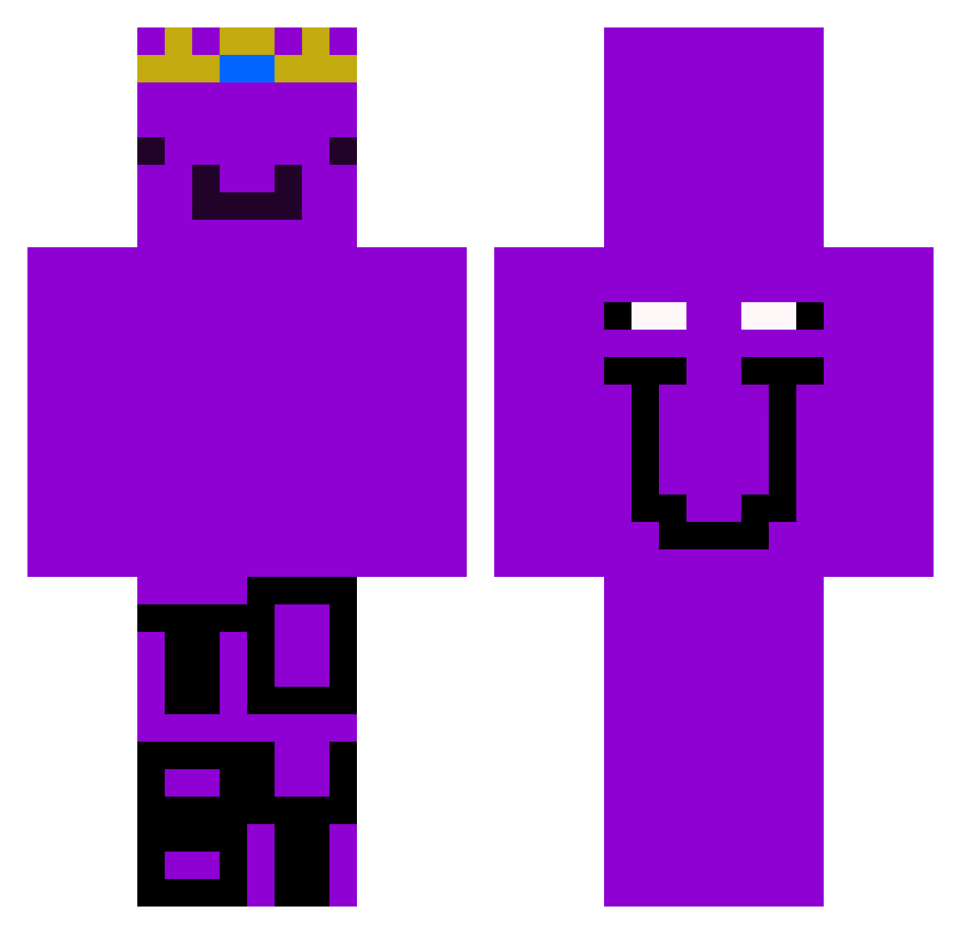 toby8787 Minecraft skin, front and back view