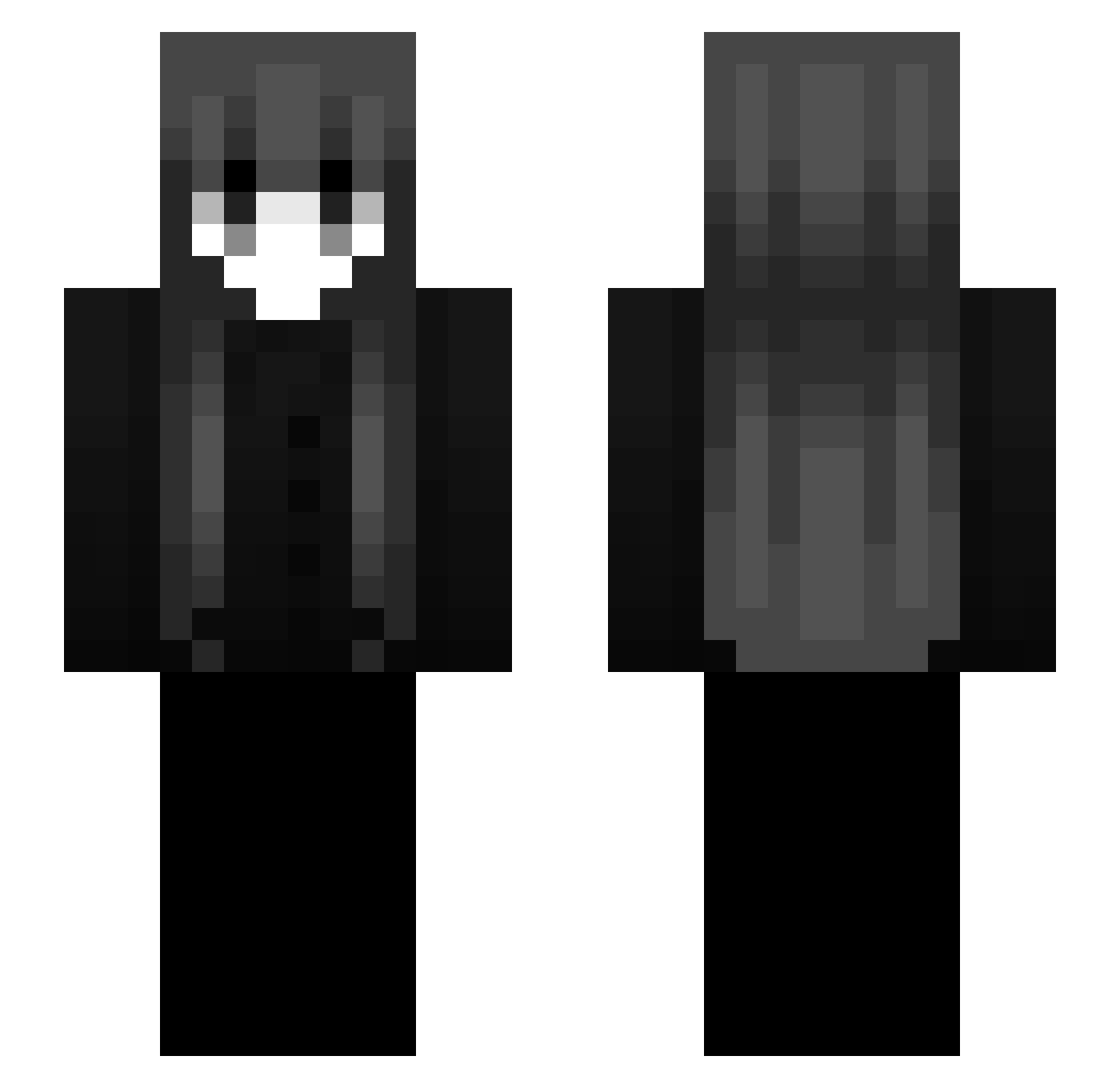 tacz Minecraft skin, front and back view