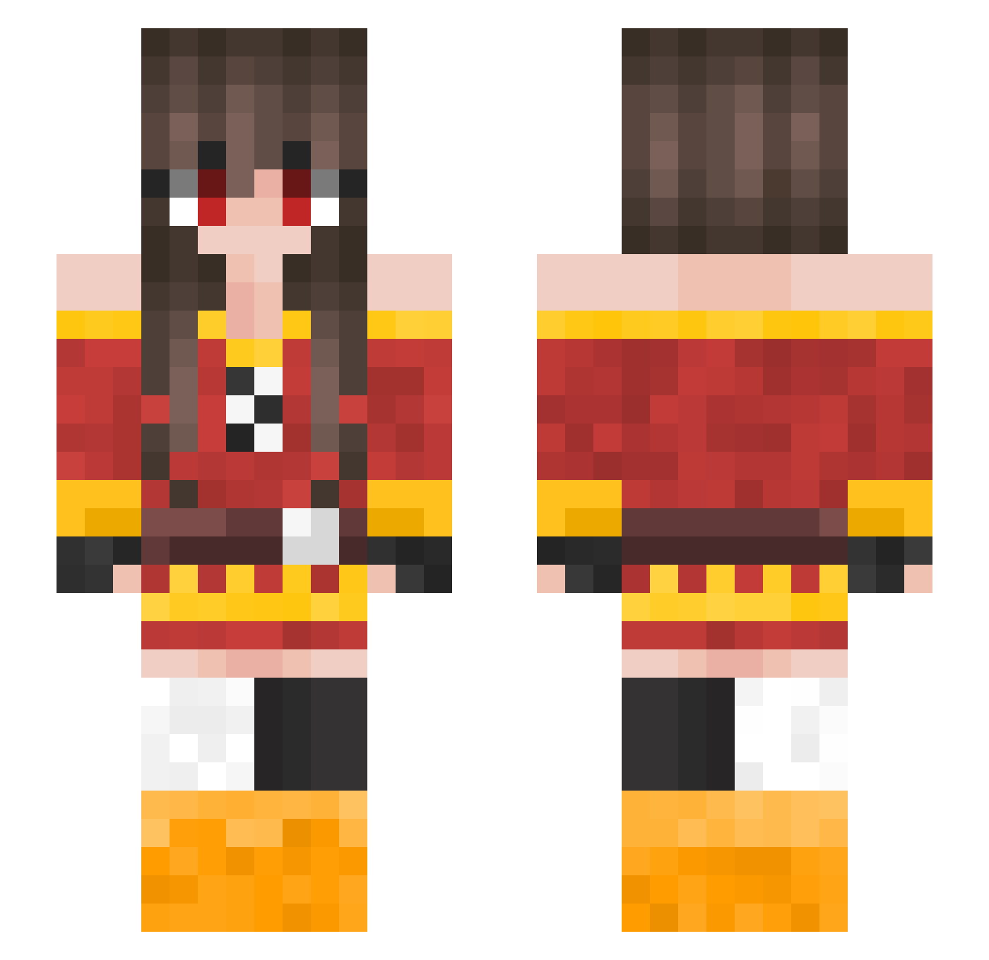 Blind609 Minecraft skin, front and back view