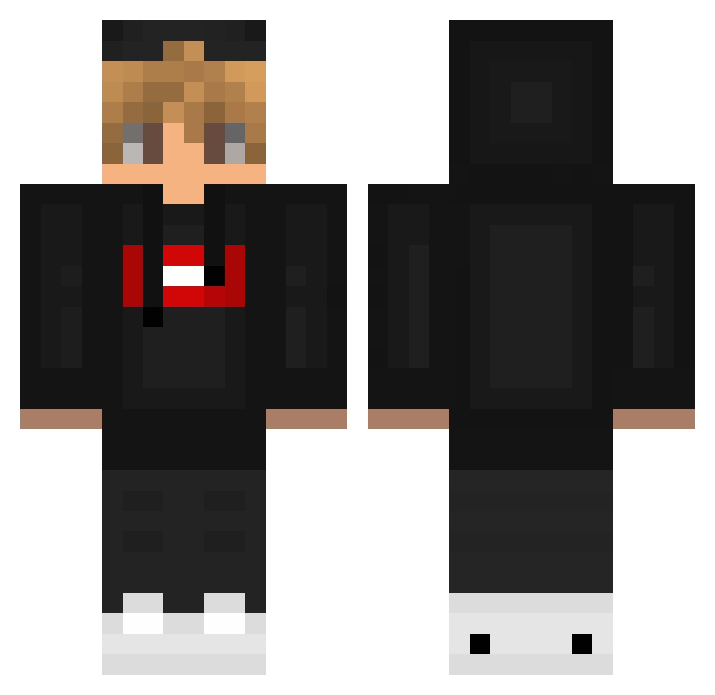 Nielubierodzynek Minecraft skin, front and back view