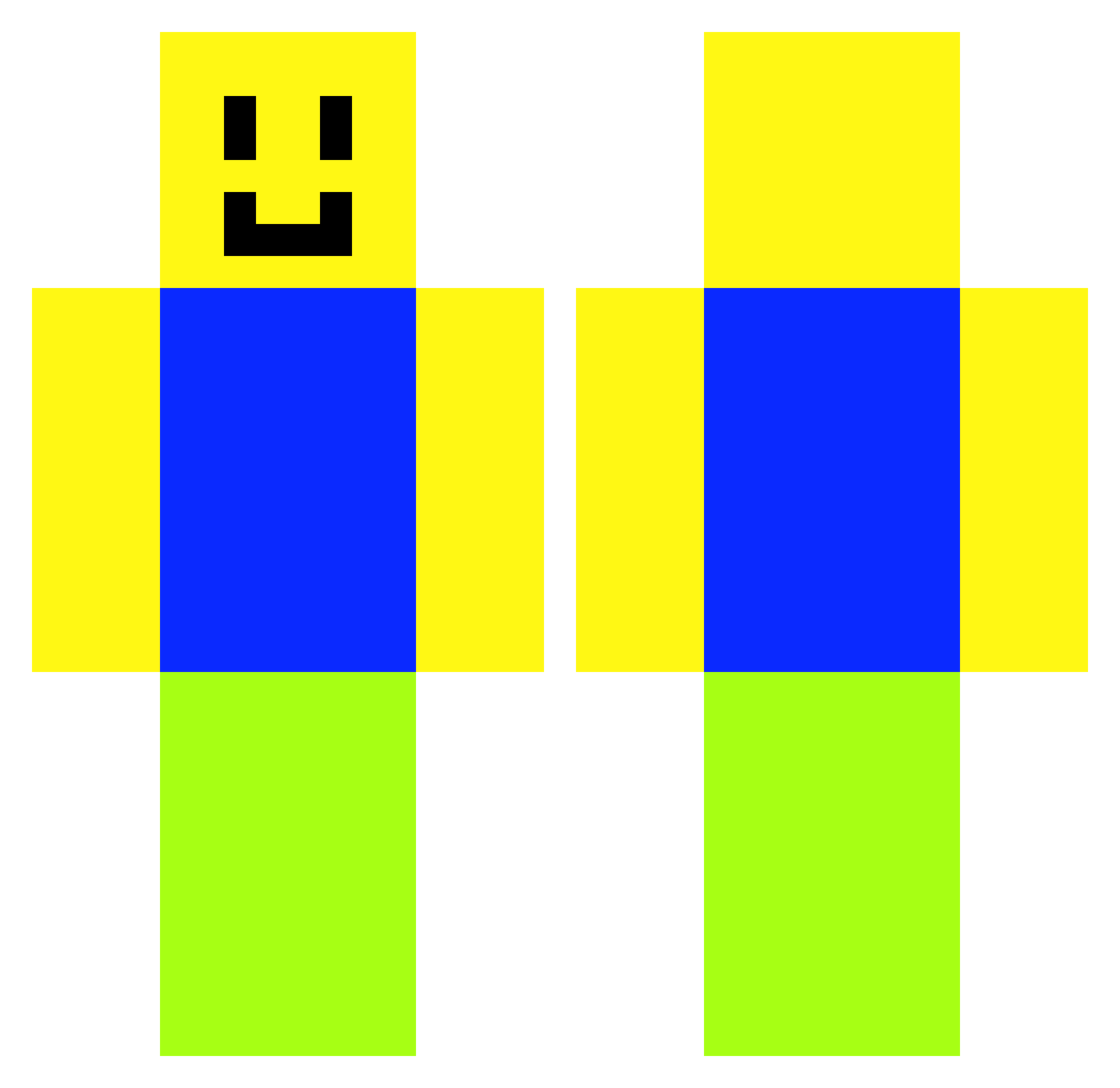 RealSylo Minecraft skin, front and back view
