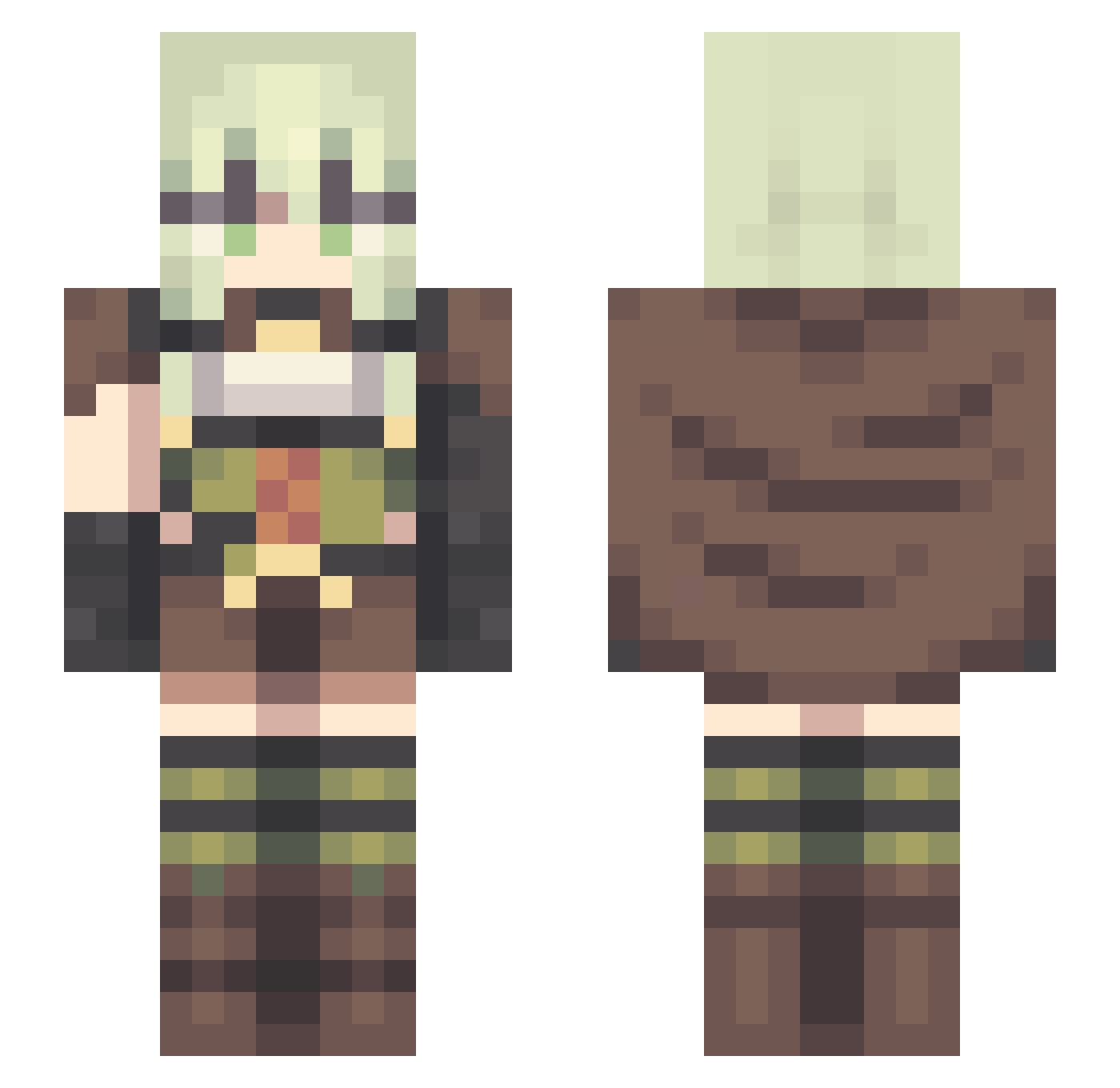 LyraMeoow Minecraft skin, front and back view
