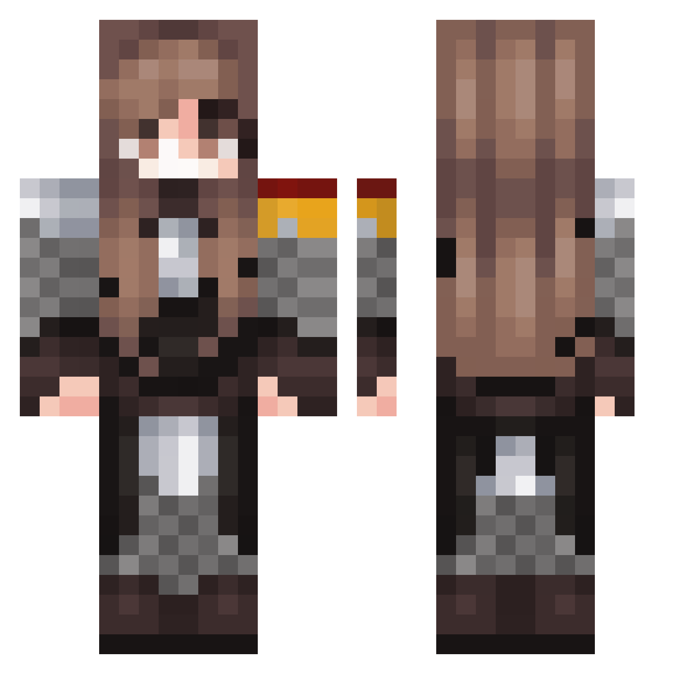 iunavs Minecraft skin, front and back view