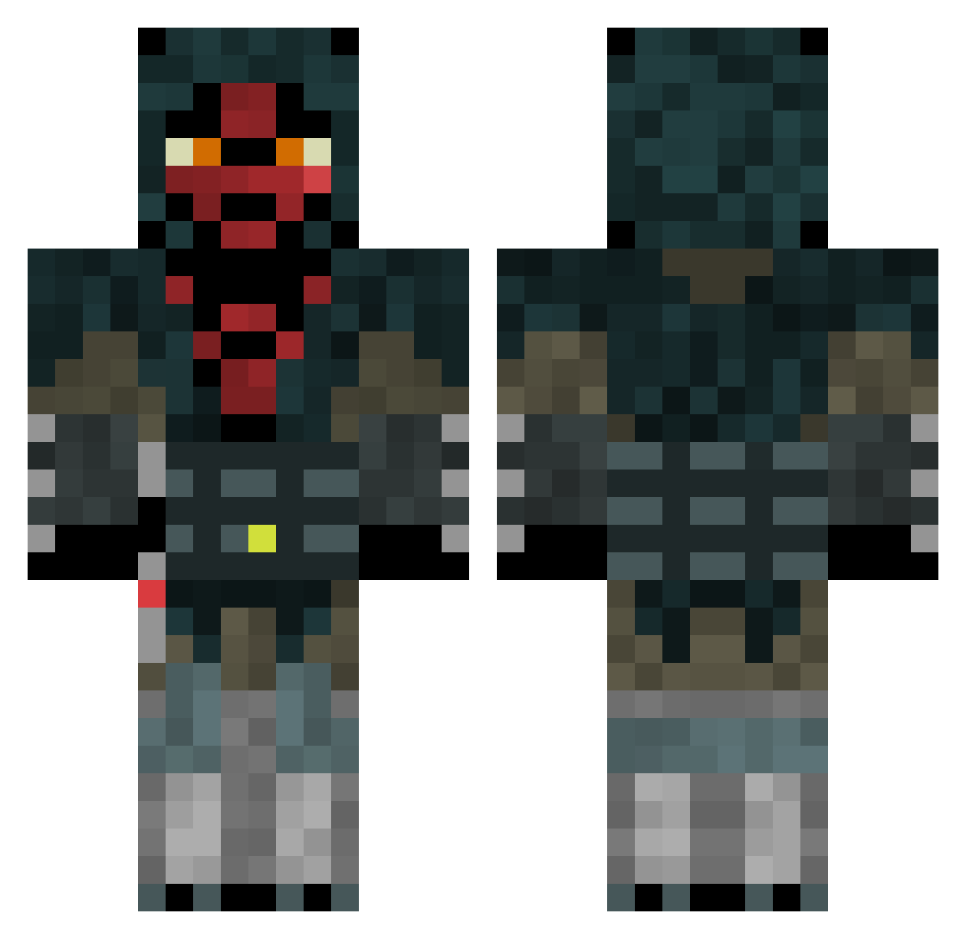 RadLadFrench Minecraft skin, front and back view