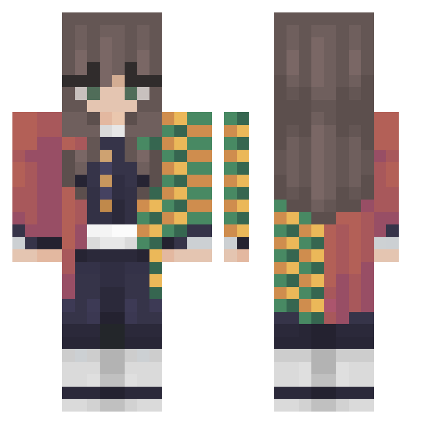 Candela_025 Minecraft skin, front and back view