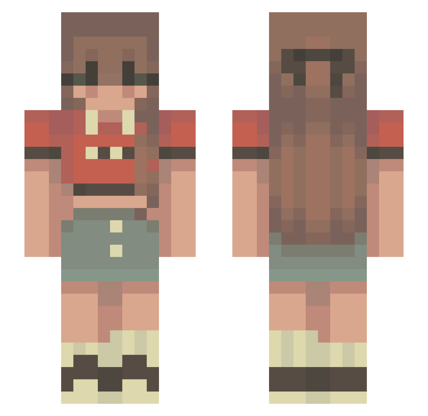 skimmlkk Minecraft skin, front and back view