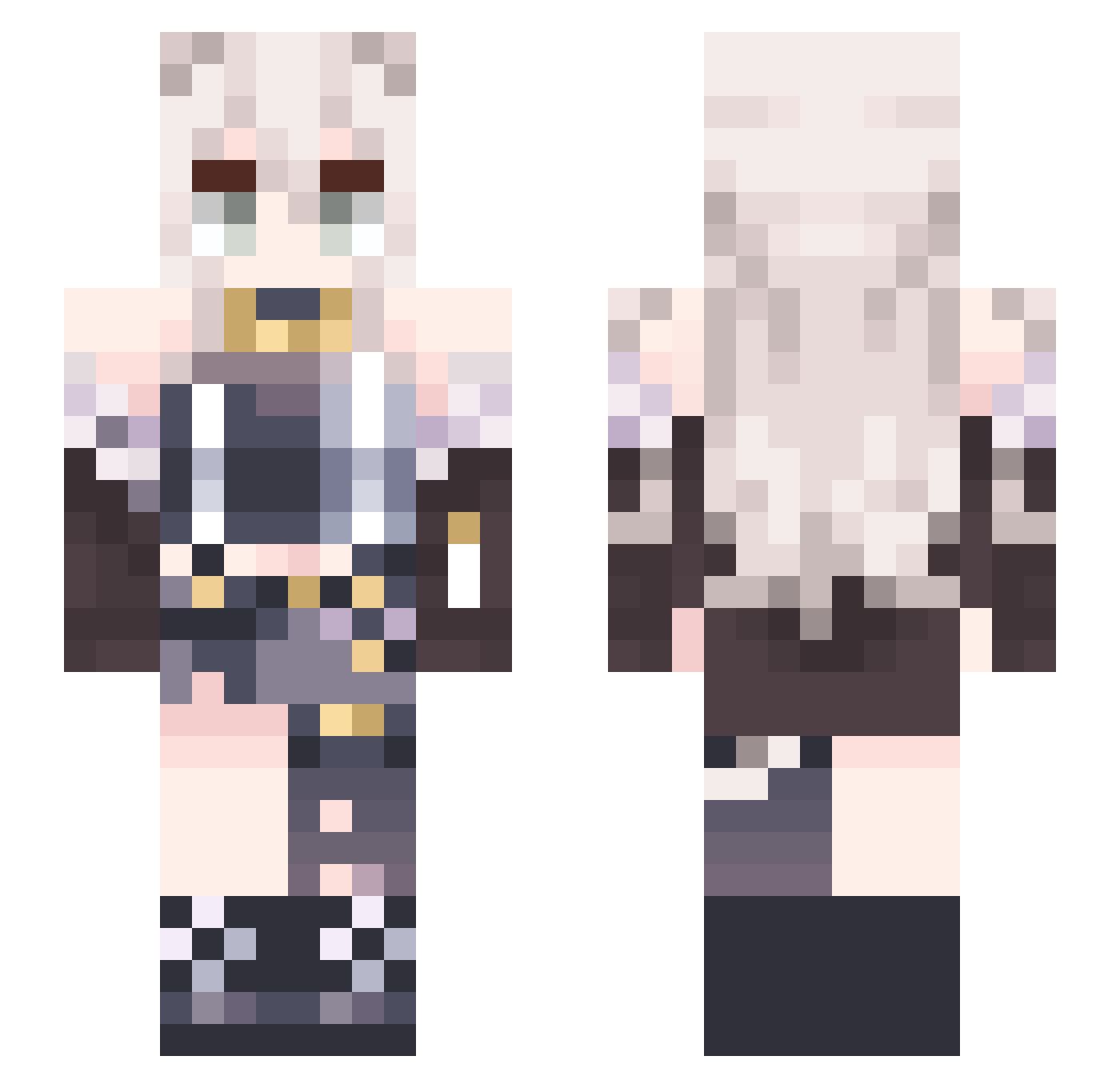 Paloftzer Minecraft skin, front and back view