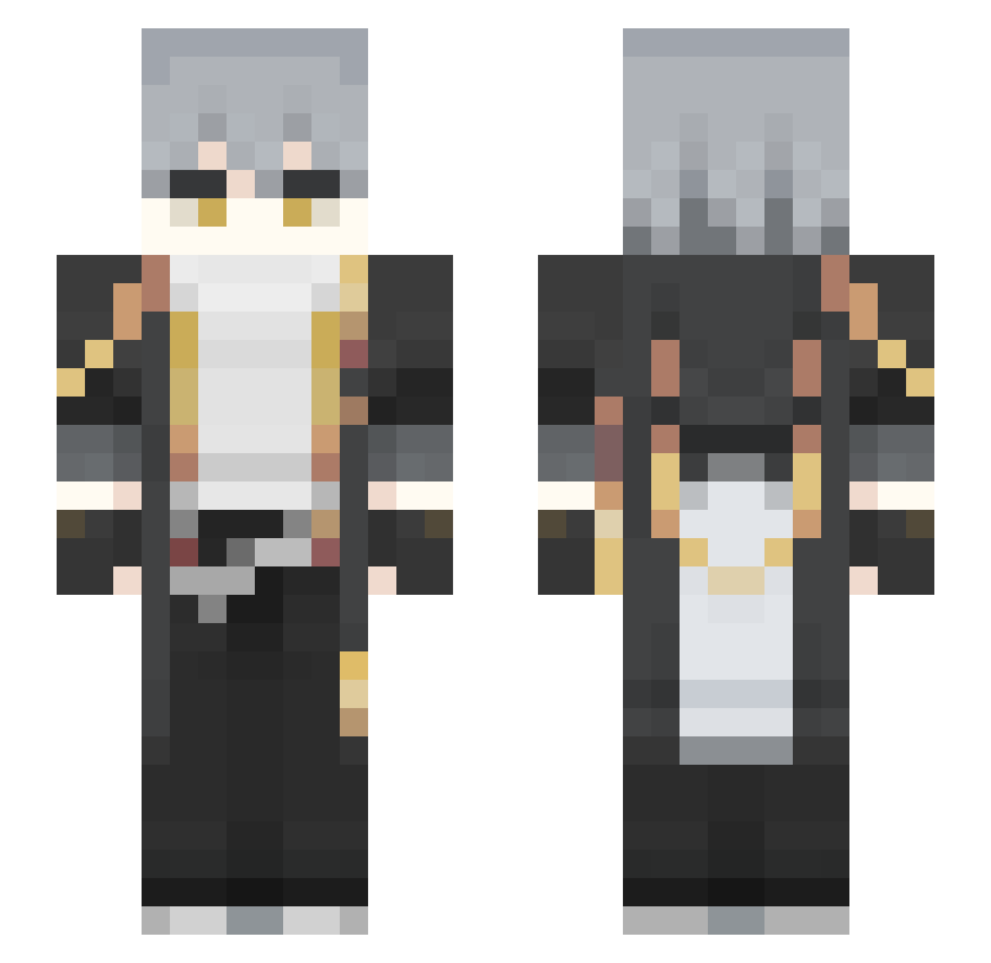 techpwner Minecraft skin, front and back view