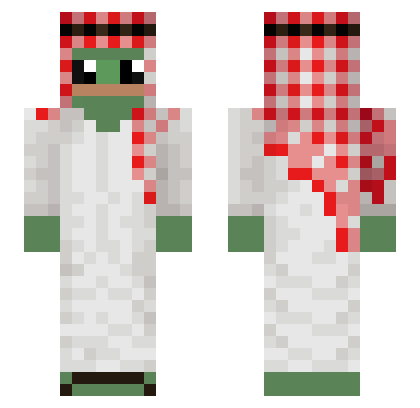 Arahnia Minecraft skin, front and back view