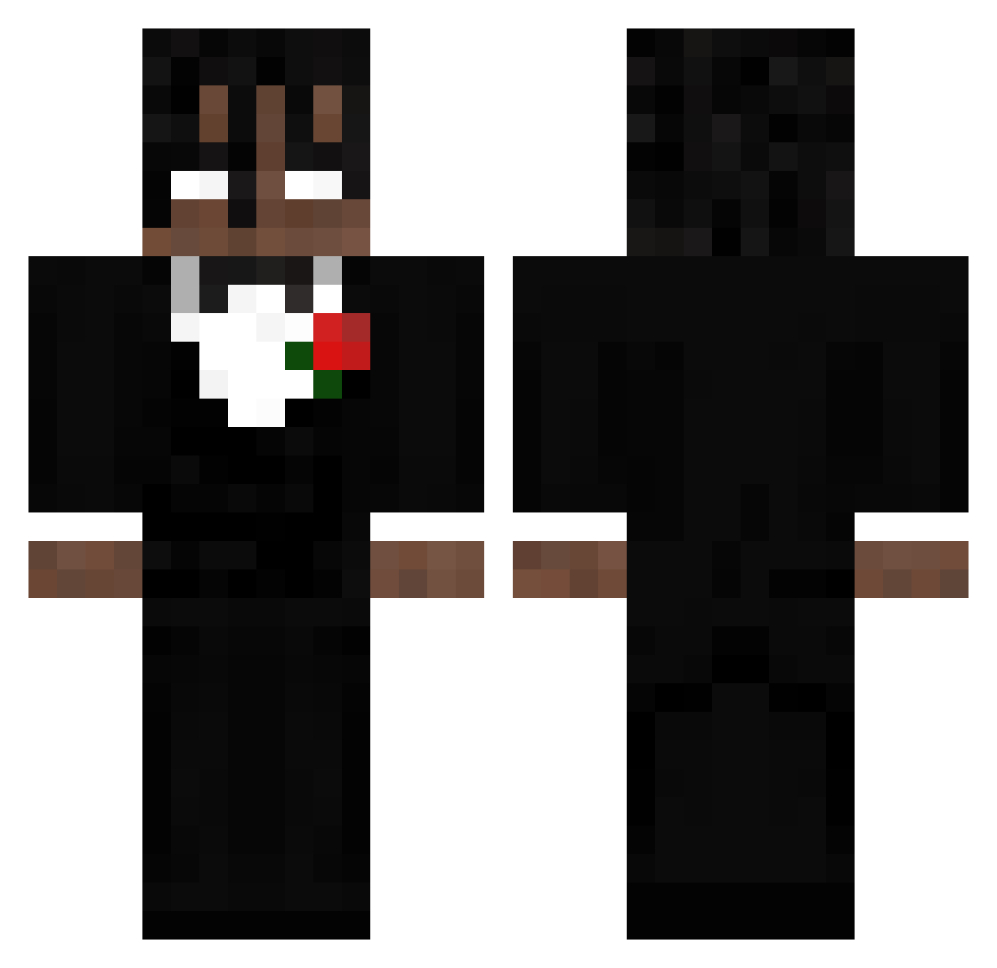 zVintGamerz Minecraft skin, front and back view